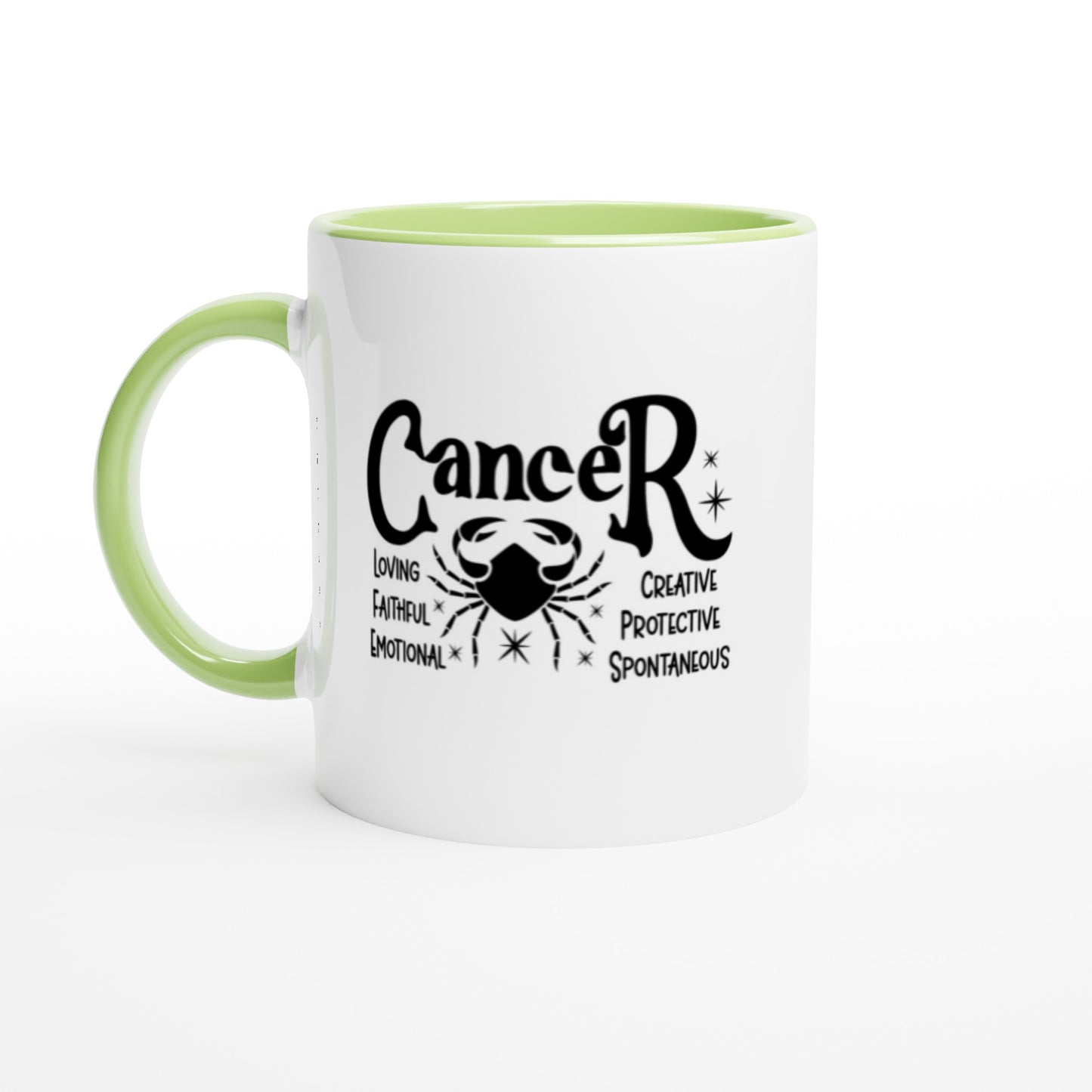 Cancer | Zodiac Sign | White  Ceramic Mug | Color Inside