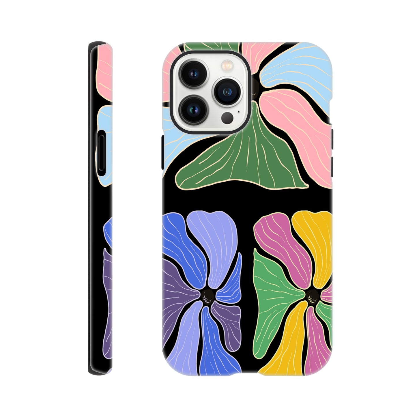 Abstract Flowers Tough iPhone Case - iPhone