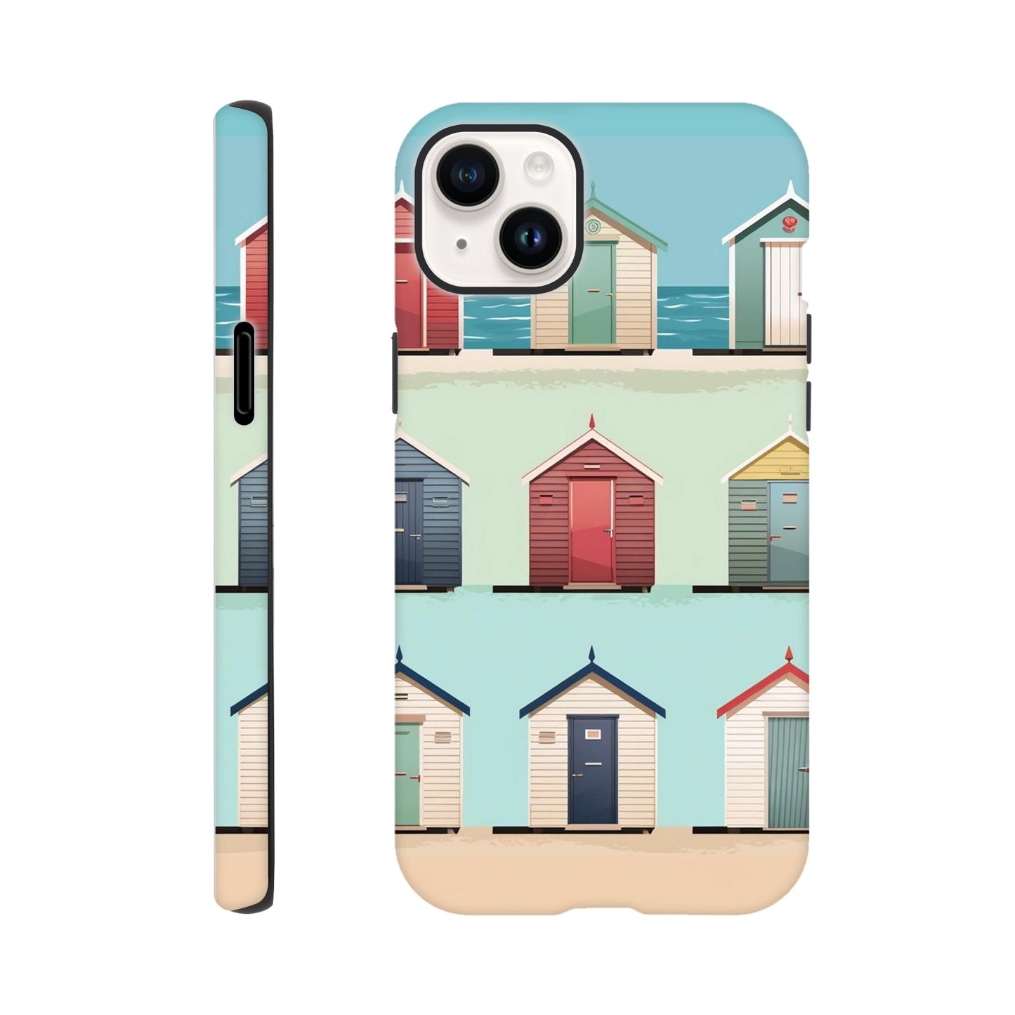 Bright Brighton Beach Huts | Tough Case iPhone