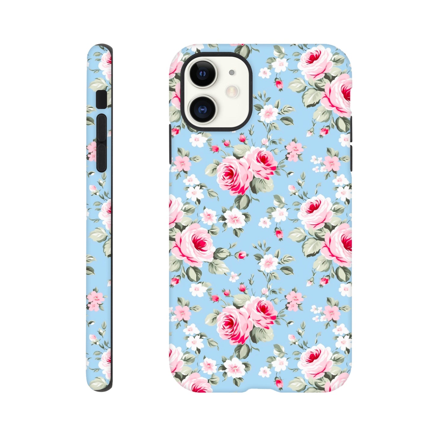 Wild Roses | Blue | Tough Phone Case - iPhone