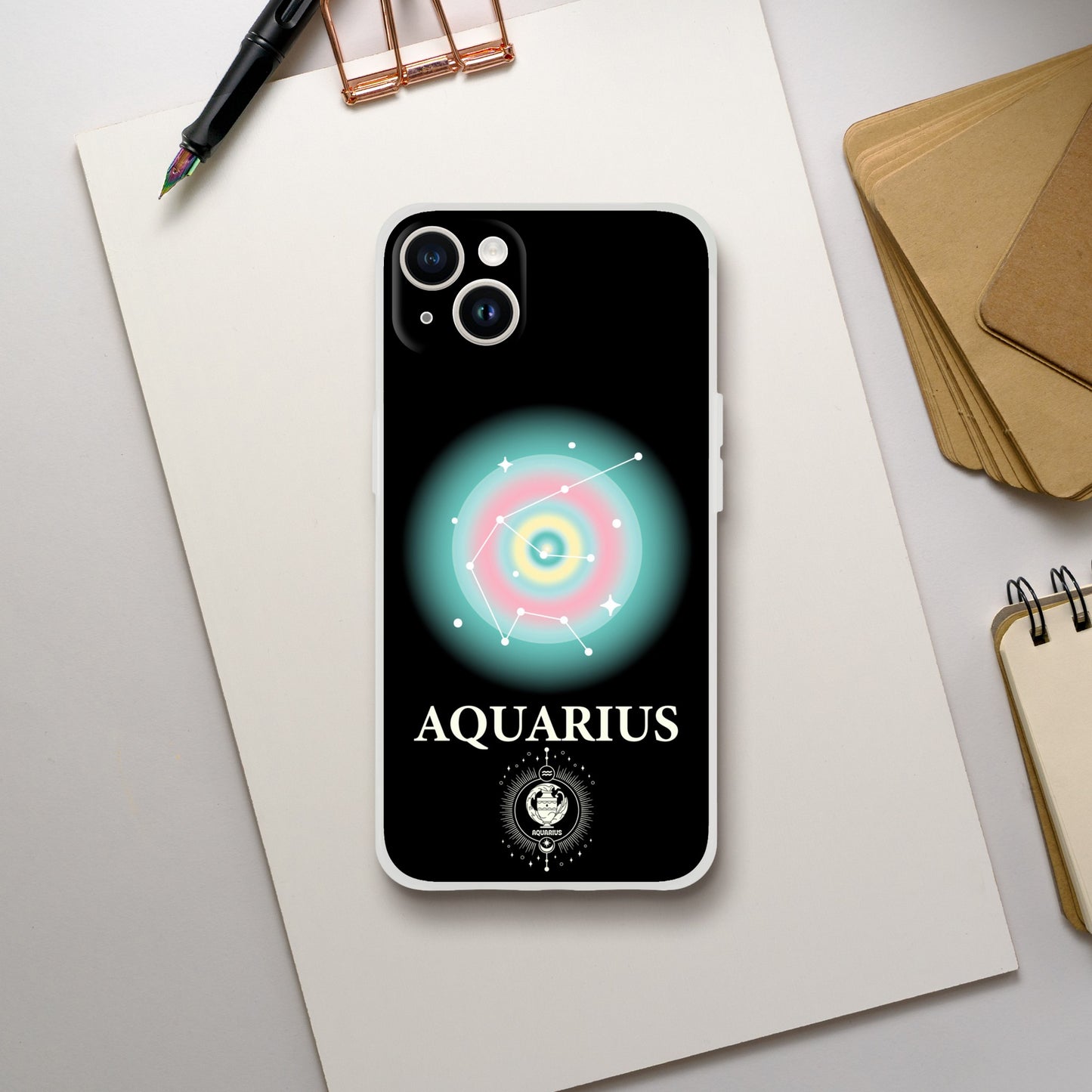 Aquarius Aura, Zodiac Birthda, Flexi iPhone Cases