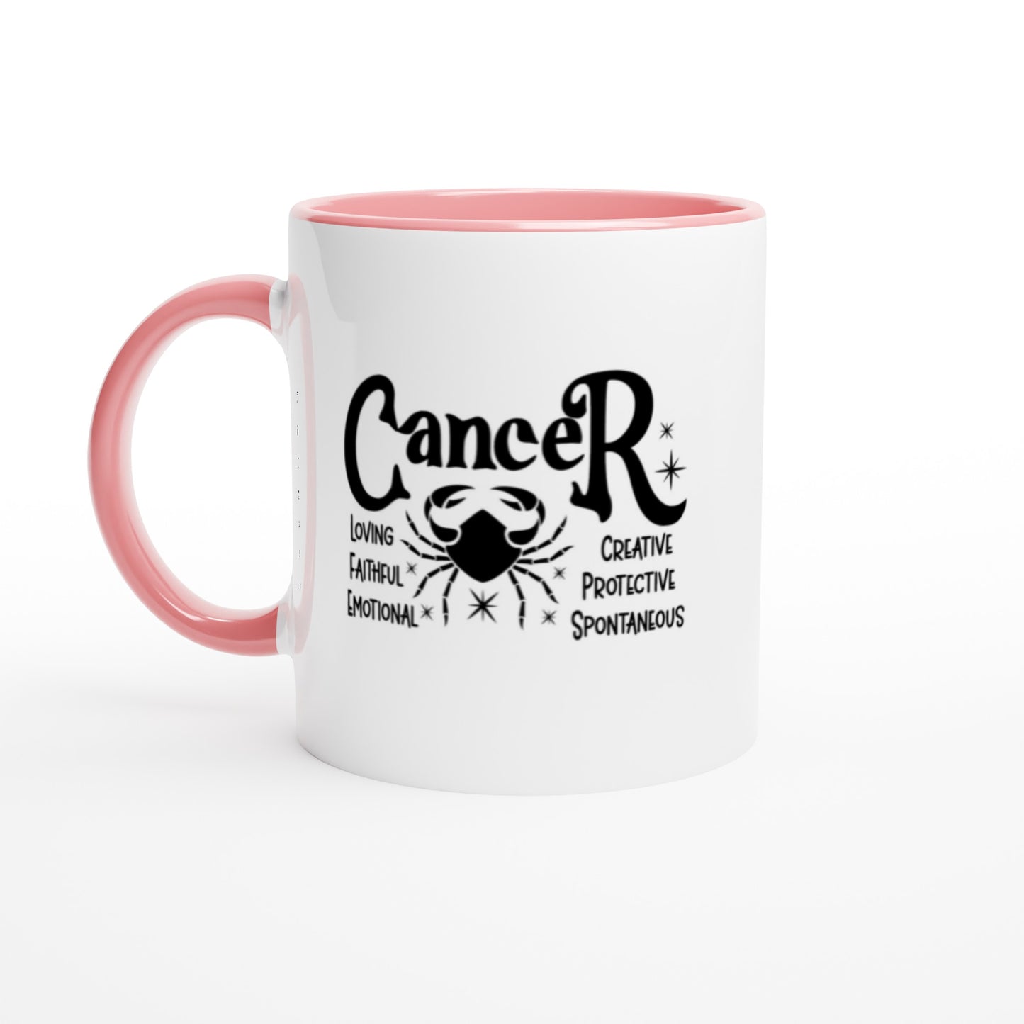 Cancer | Zodiac Sign | White  Ceramic Mug | Color Inside