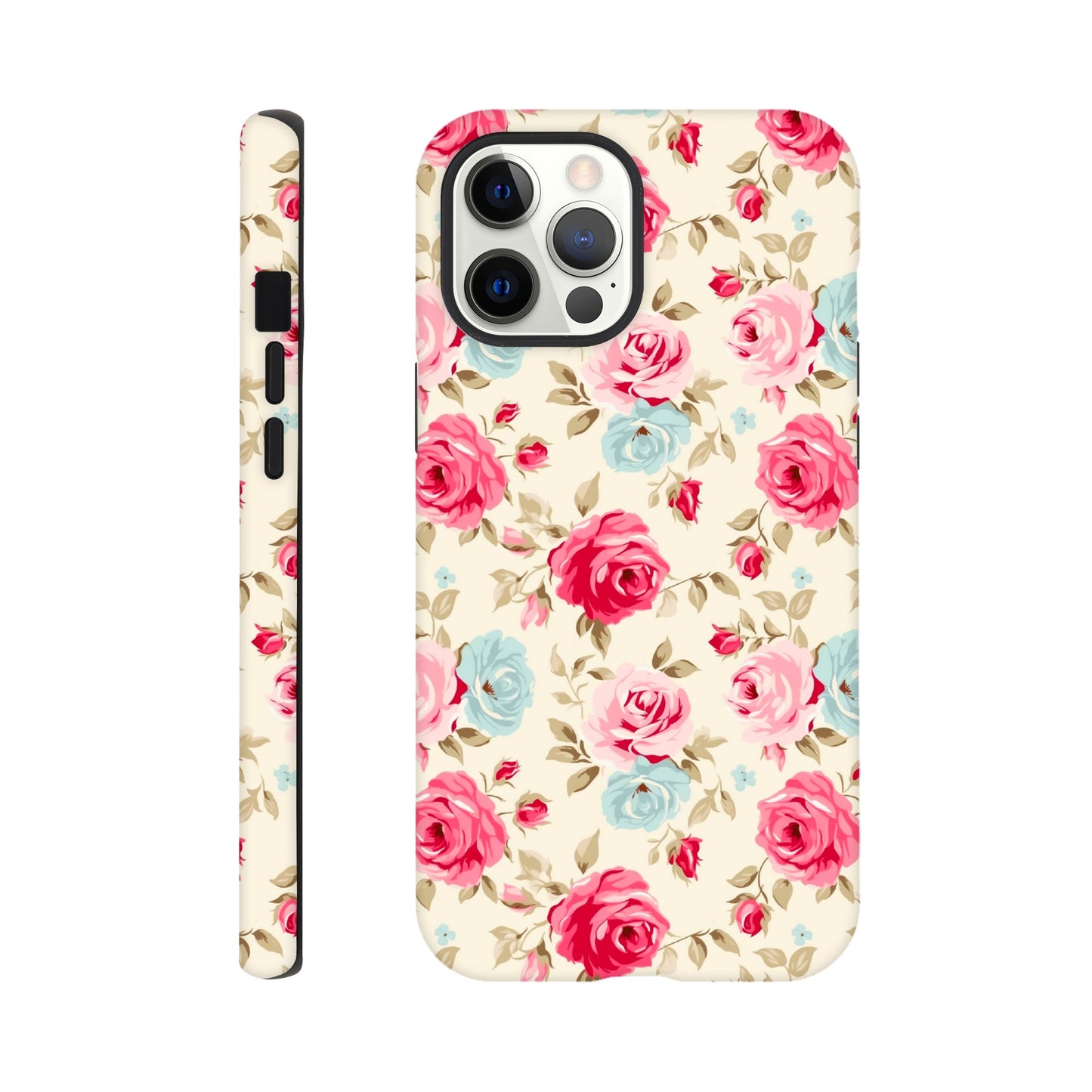 Cream And Pink Roses | Cream | Tough Phone Case - iPhone