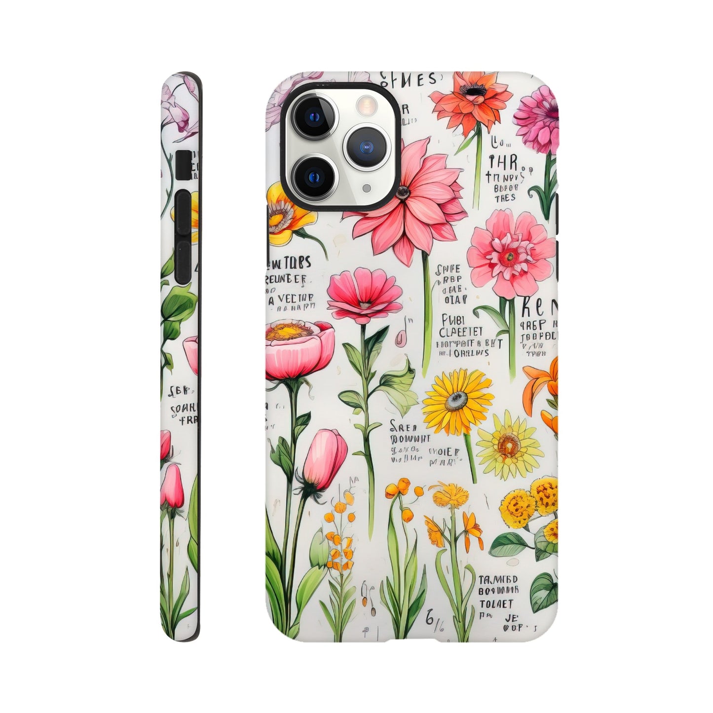 Vintage Flower | Sketch Notes | Tough Phone Case - iPhone