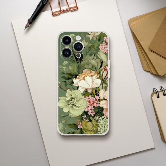 Sage | Floral | Flexi Phone Case- iPhone