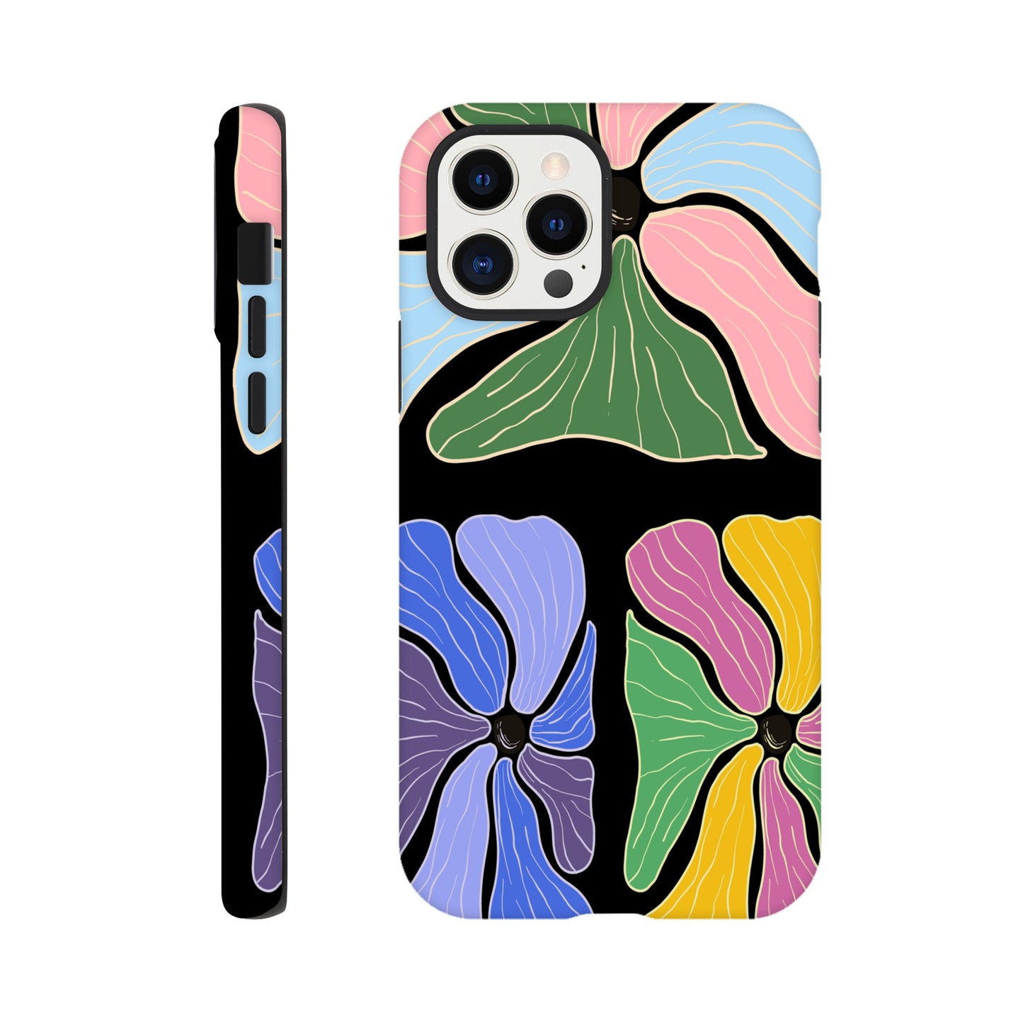 Abstract Flowers Tough iPhone Case - iPhone