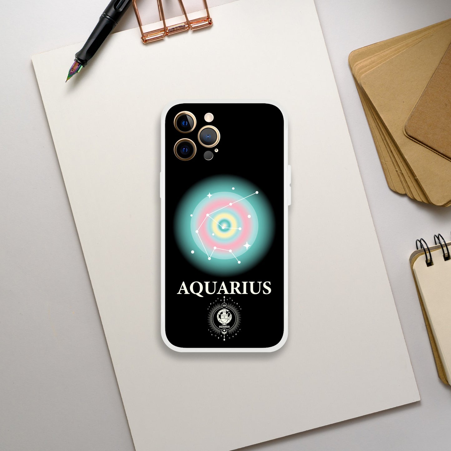 Aquarius Aura, Zodiac Birthda, Flexi iPhone Cases