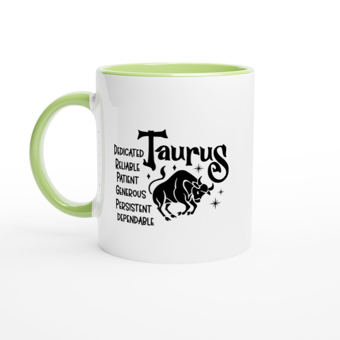 Taurus | Zodiac Sign | White Ceramic 11oz Mug | Color Inside