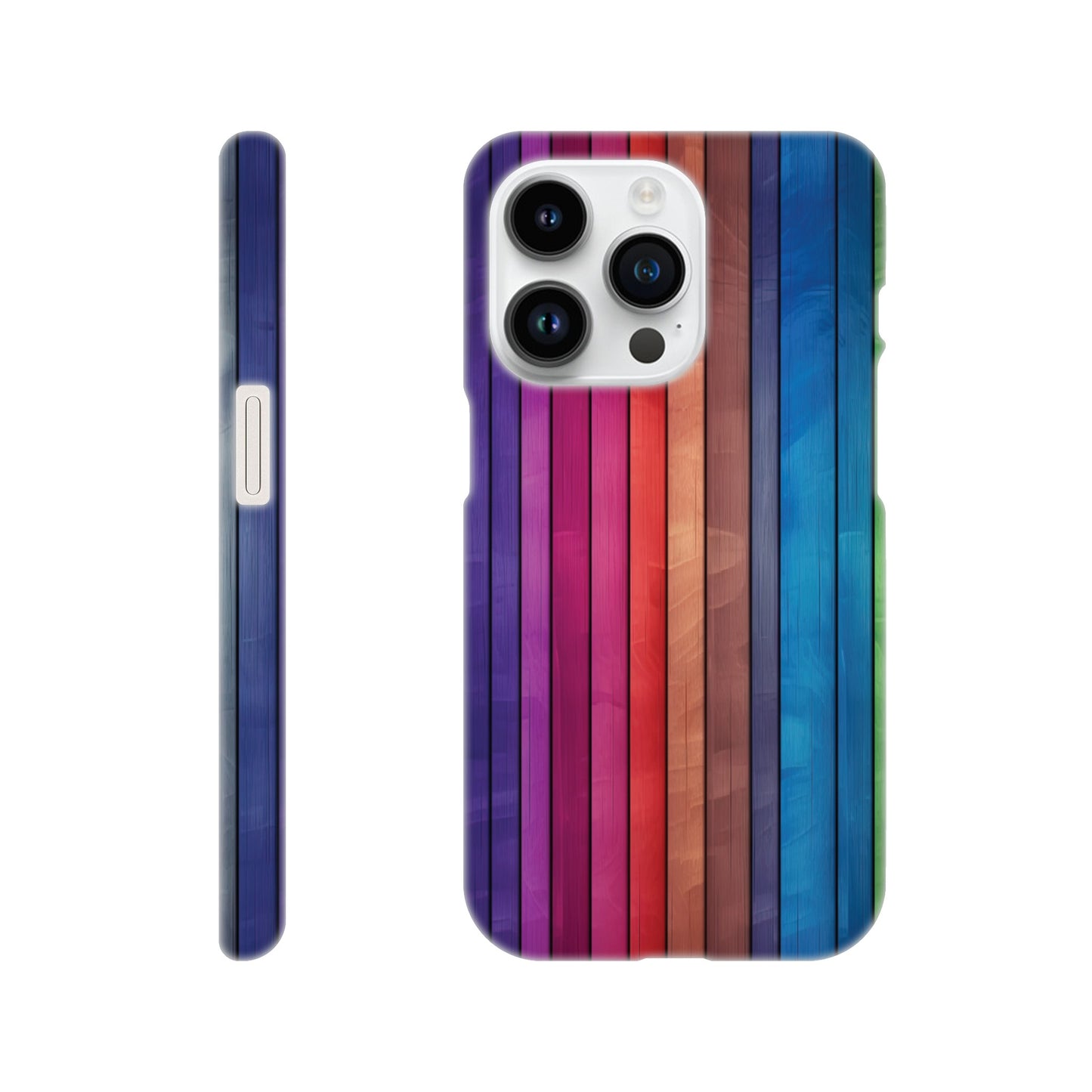 Rainbow Wood I Slim Phone Case - iPhone