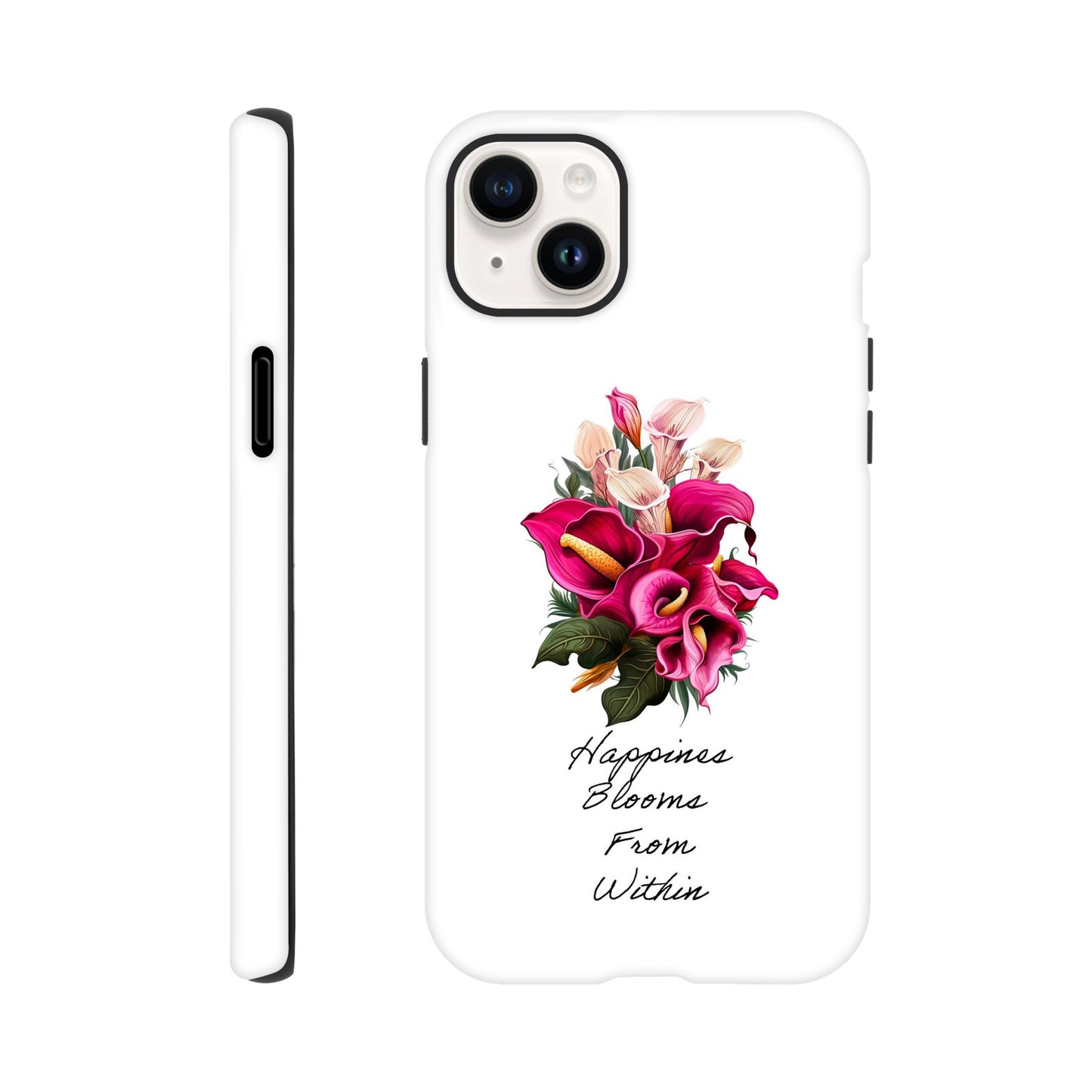 Happiness Quote | Floral | Tough Phone Case - iPhone