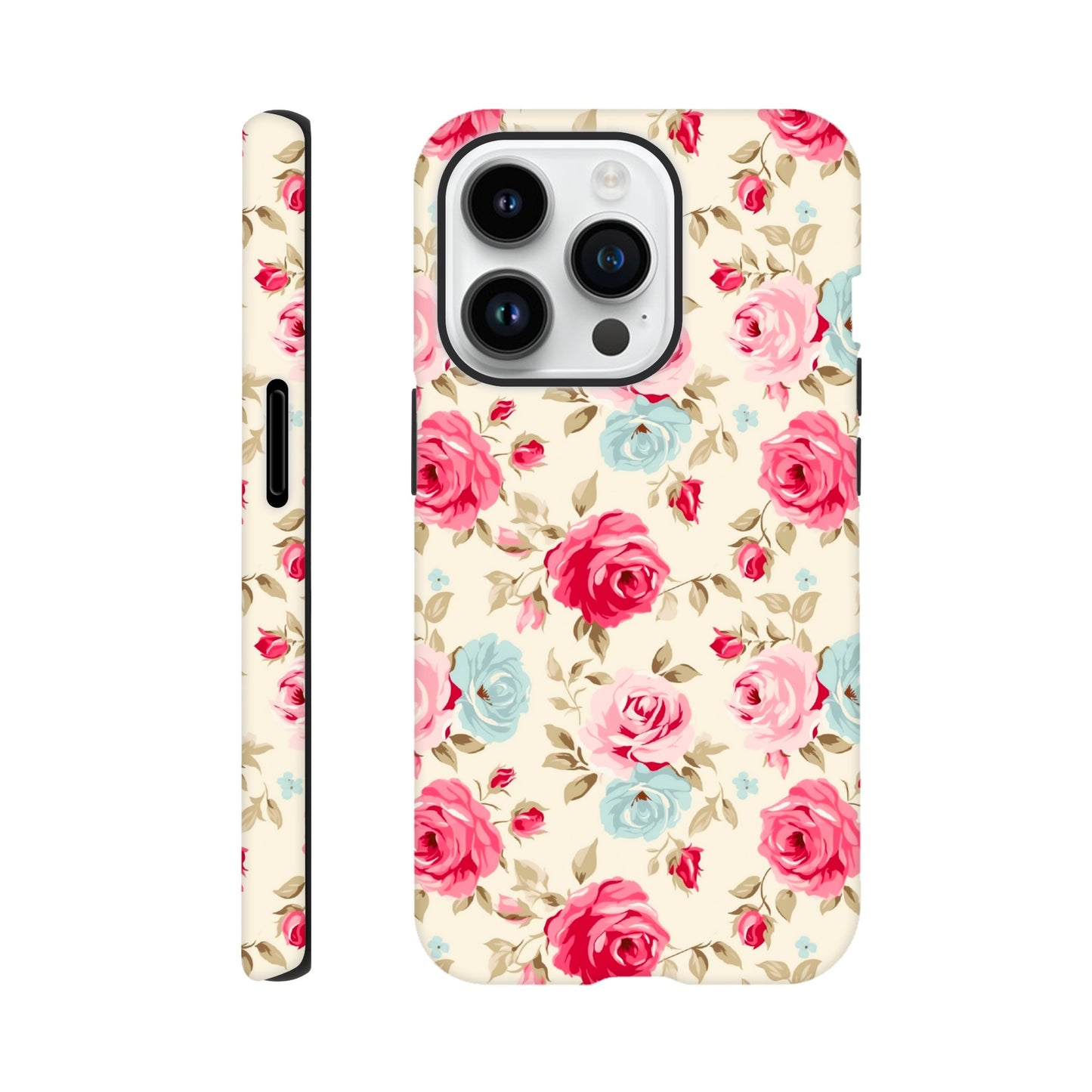 Cream And Pink Roses | Cream | Tough Phone Case - iPhone