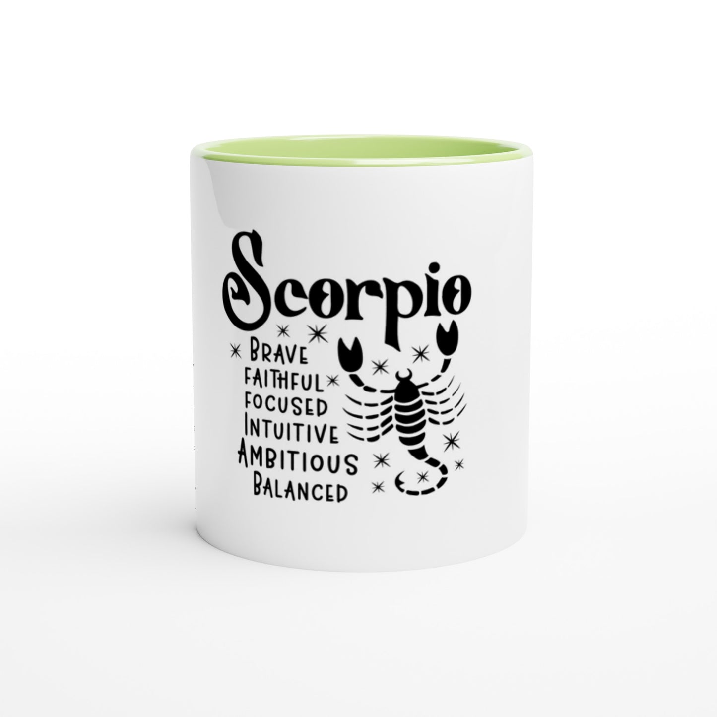 Scorpio | Zodiac Sign | White Ceramic 11oz Mug | Color Inside