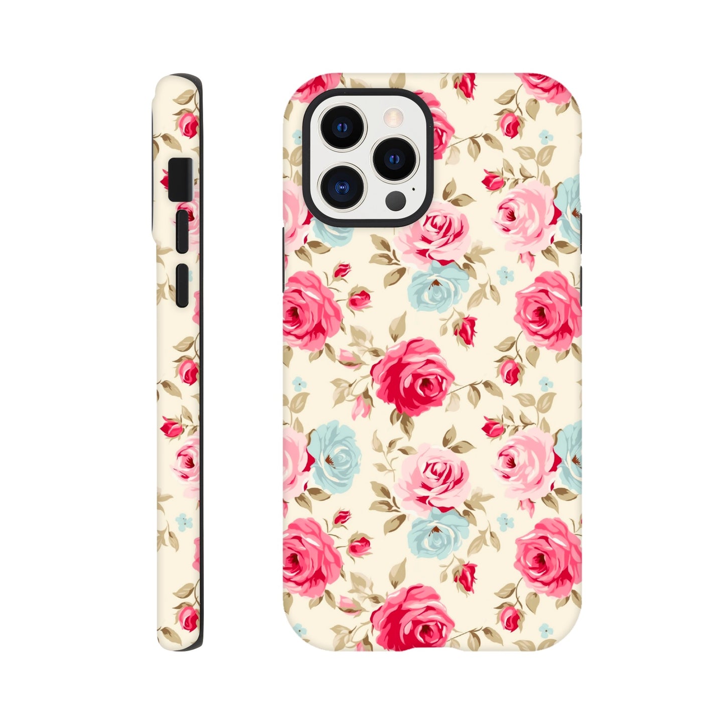 Cream And Pink Roses | Cream | Tough Phone Case - iPhone