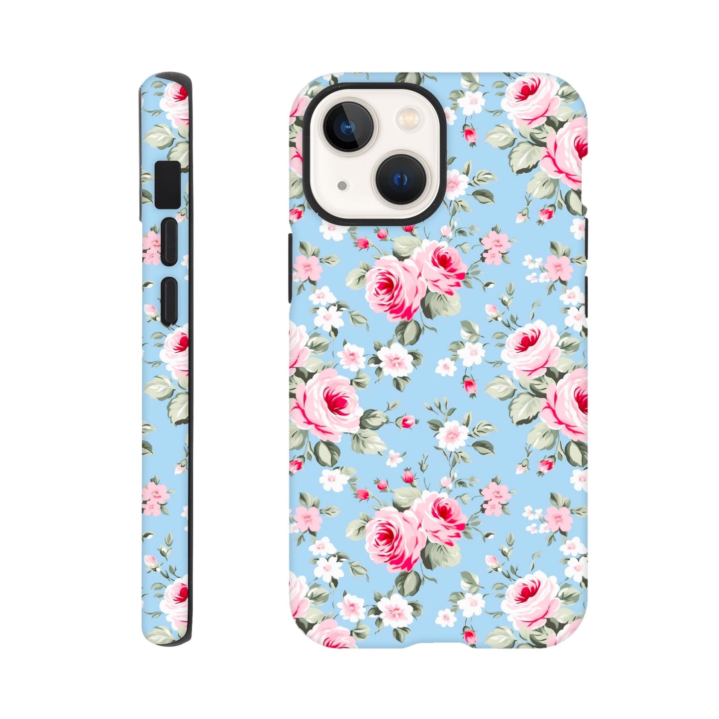 Wild Roses | Blue | Tough Phone Case - iPhone