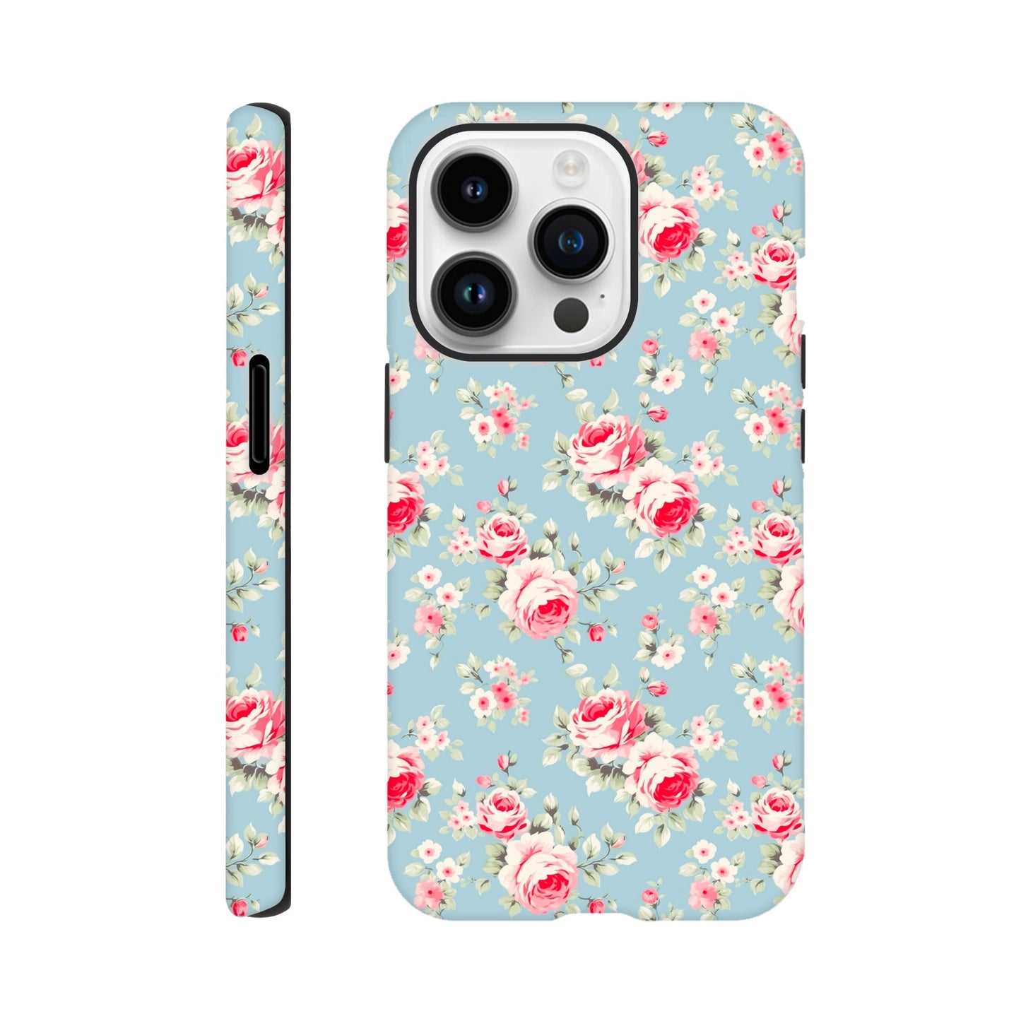 Shabby Chic Roses | Teal |Tough Phone Case - iPhone