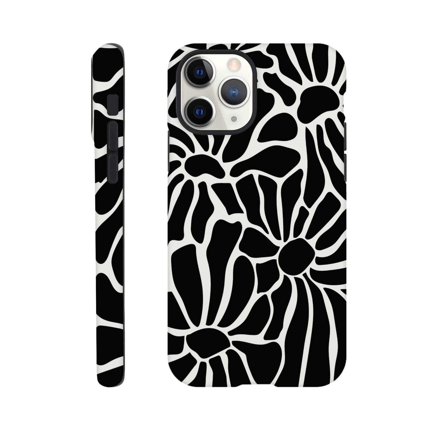 In Black And White | Abstract Floral | Tough Phone Case - iPhone