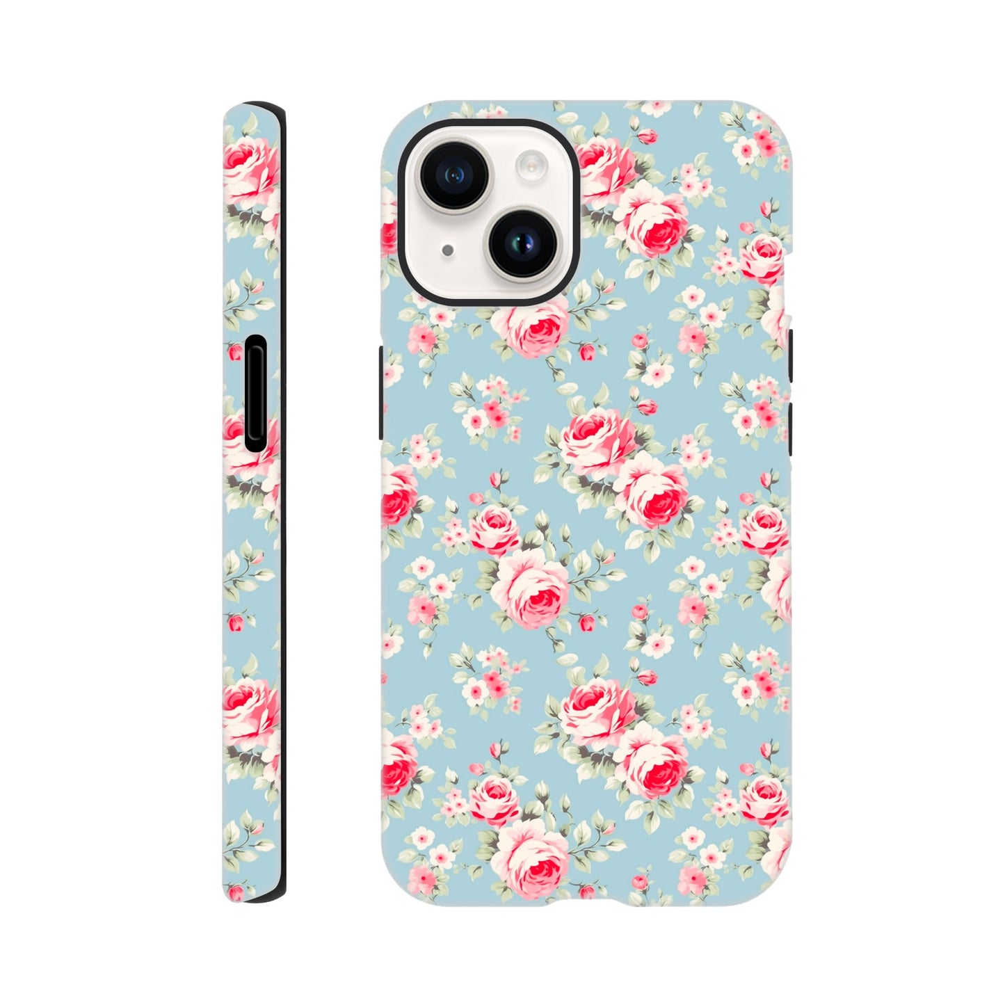 Shabby Chic Roses | Teal |Tough Phone Case - iPhone