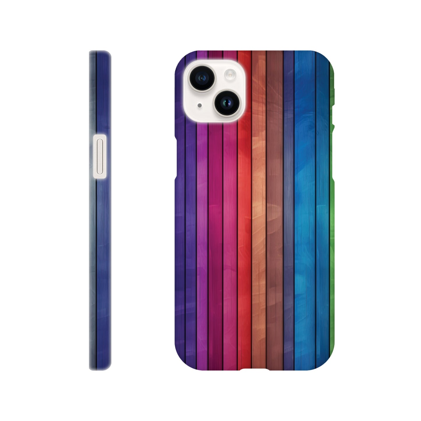 Rainbow Wood I Slim Phone Case - iPhone