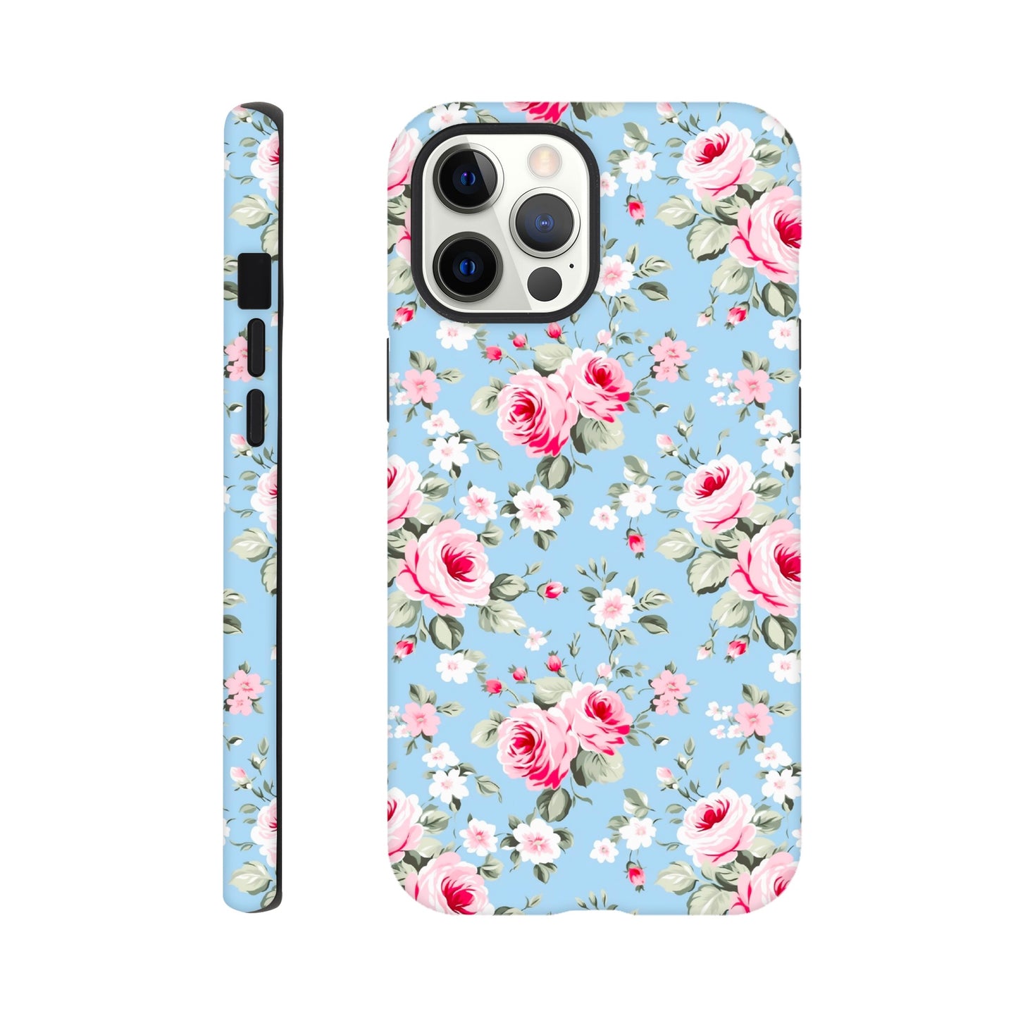 Wild Roses | Blue | Tough Phone Case - iPhone