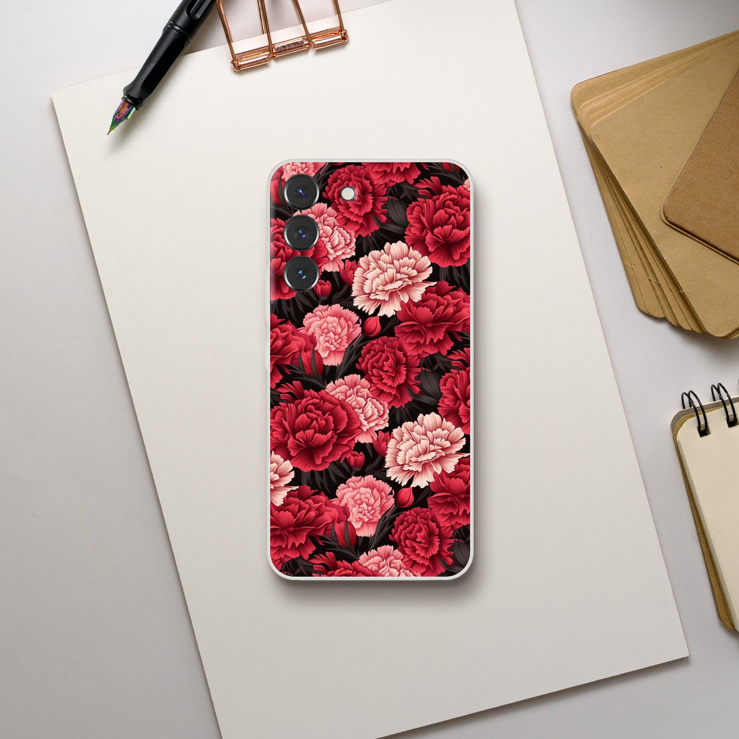 Carnations | Can-Do | Floral |  Flexi Phone Case- Samsung Galaxy