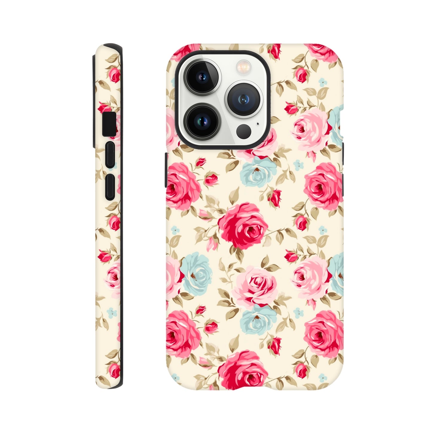 Cream And Pink Roses | Cream | Tough Phone Case - iPhone