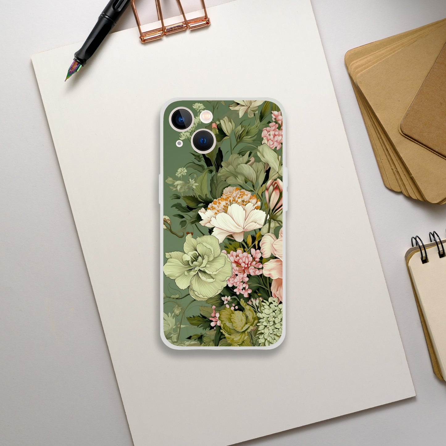 Sage | Floral | Flexi  Phone Case- Samsung Galaxy