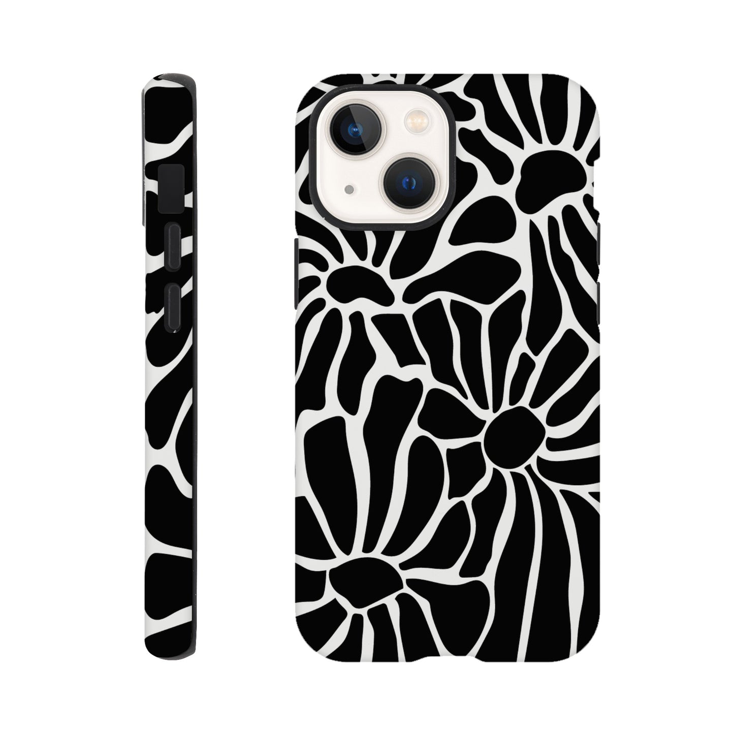 In Black And White | Abstract Floral | Tough Phone Case - iPhone