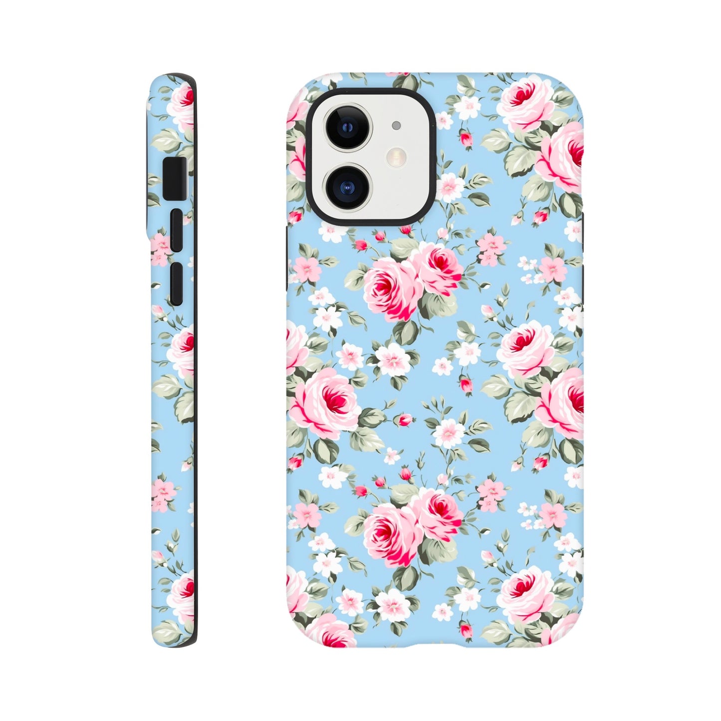 Wild Roses | Blue | Tough Phone Case - iPhone