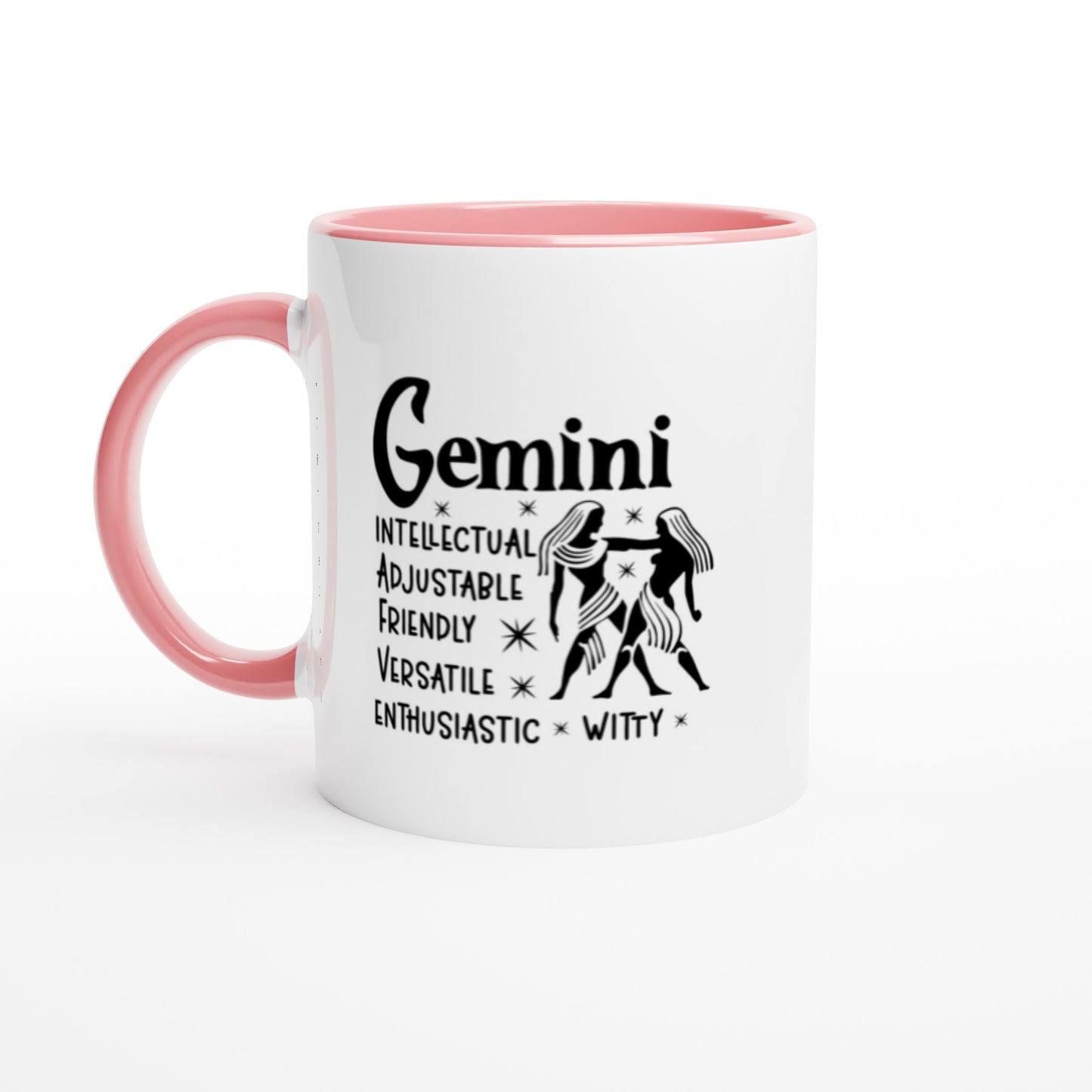 Gemini | Zodiac Sign | White  Ceramic 11oz Mug | Color Inside