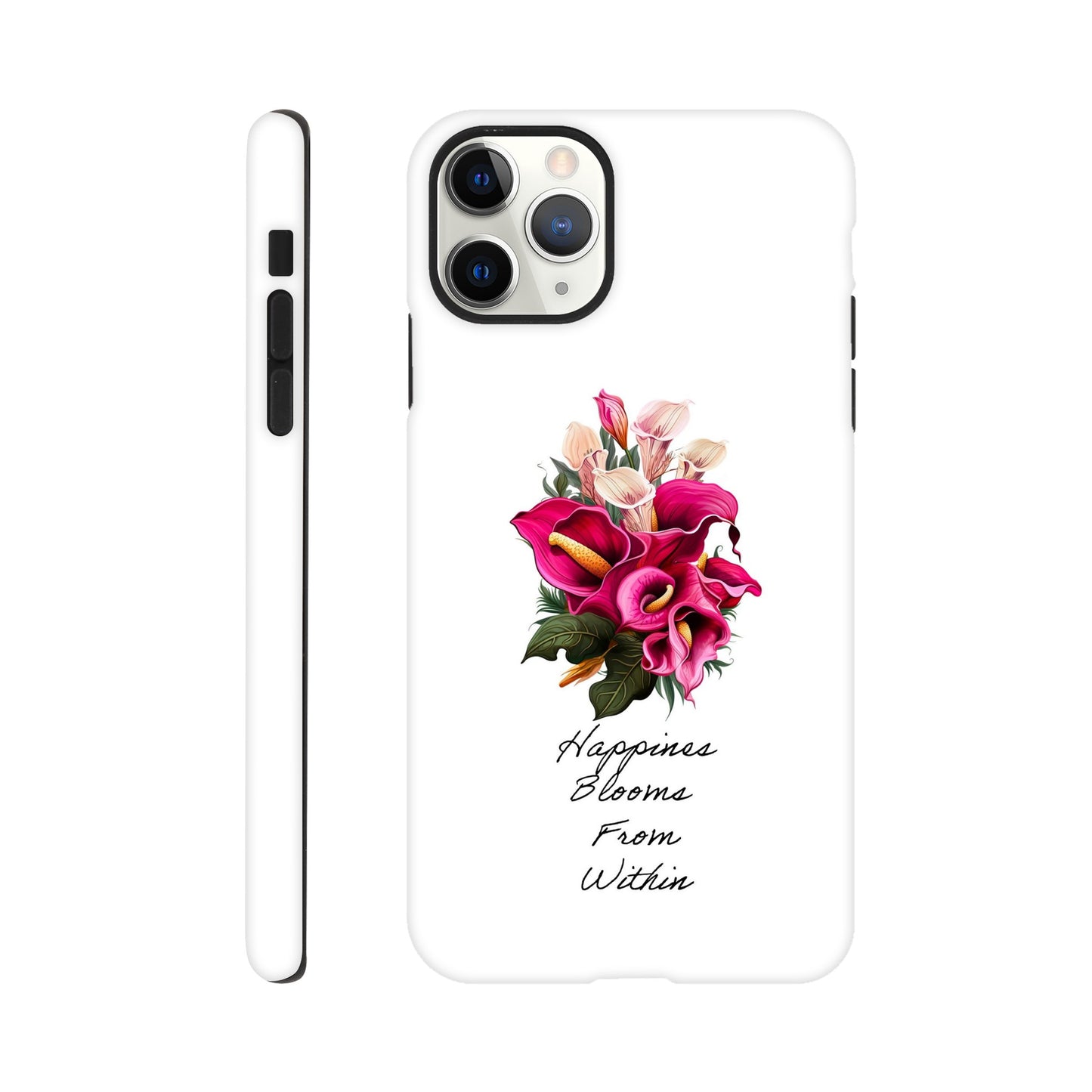 Happiness Quote | Floral | Tough Phone Case - iPhone