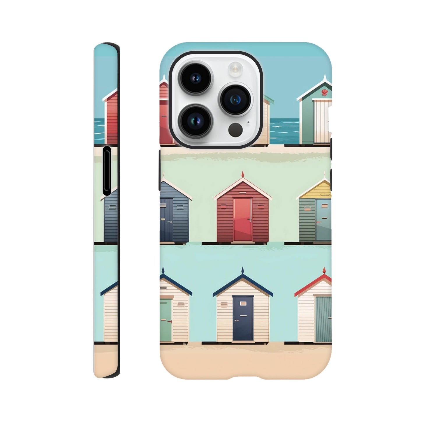 Bright Brighton Beach Huts | Tough Case iPhone