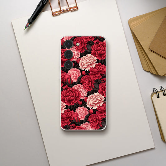 Carnations | Can-Do | Floral |  Flexi Phone Case- Samsung Galaxy