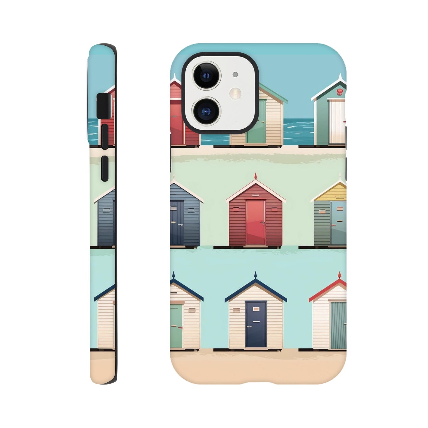 Bright Brighton Beach Huts | Tough Case iPhone