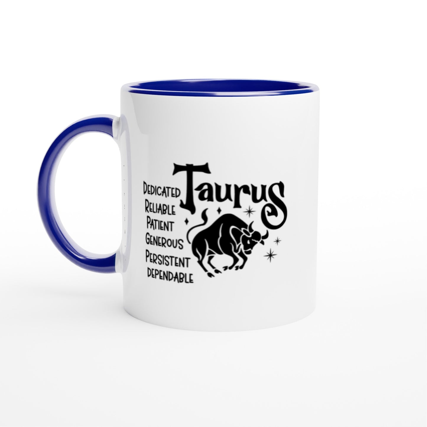 Taurus | Zodiac Sign | White Ceramic 11oz Mug | Color Inside