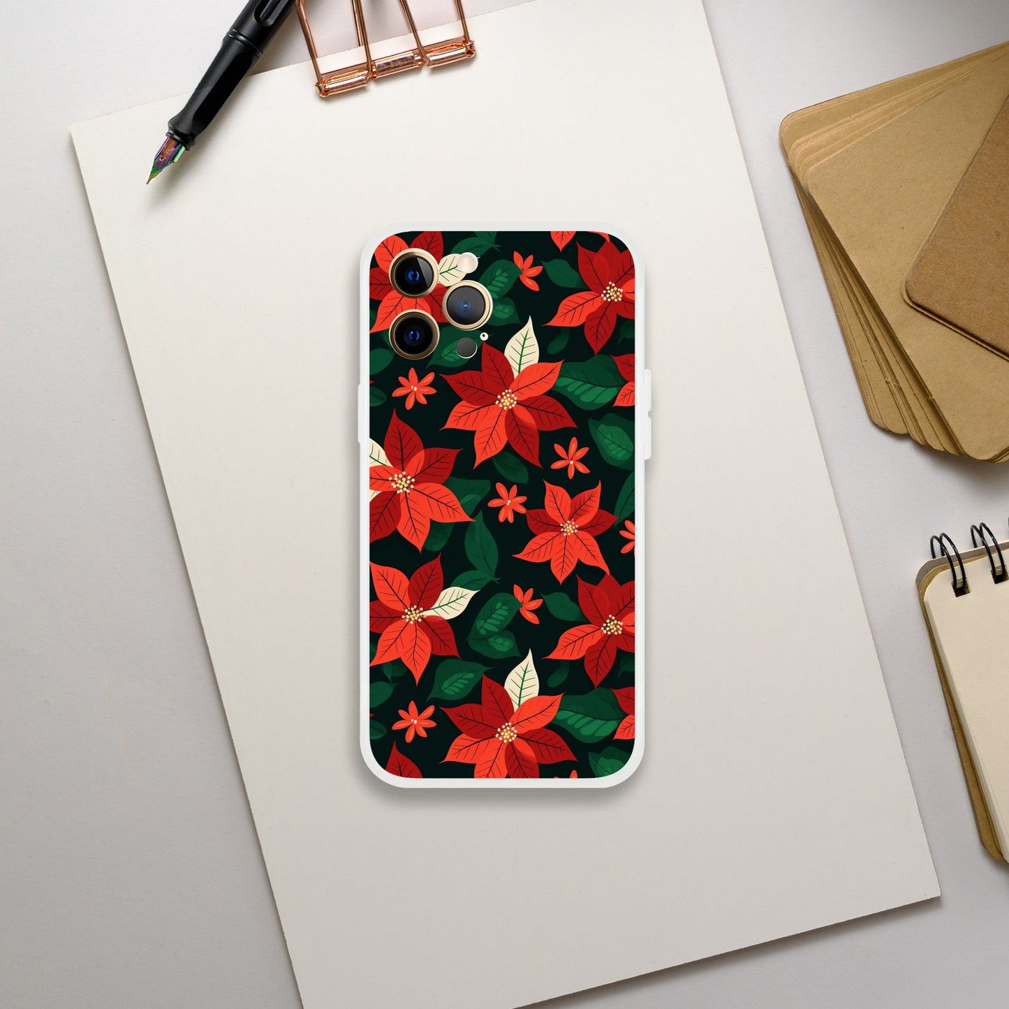 Poinsettia | Floral | Flexi Phone Cover - iPhone