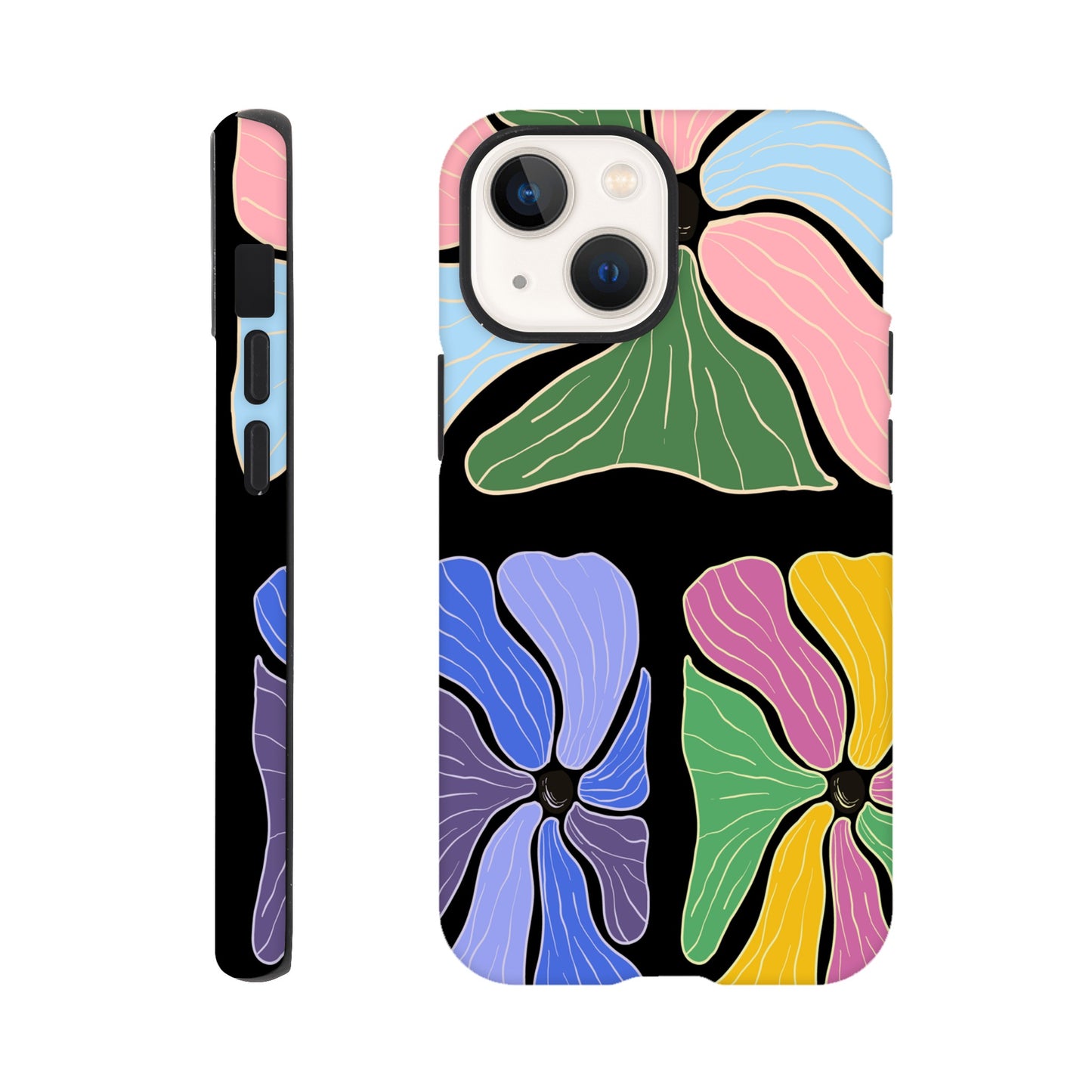 Abstract Flowers Tough iPhone Case - iPhone