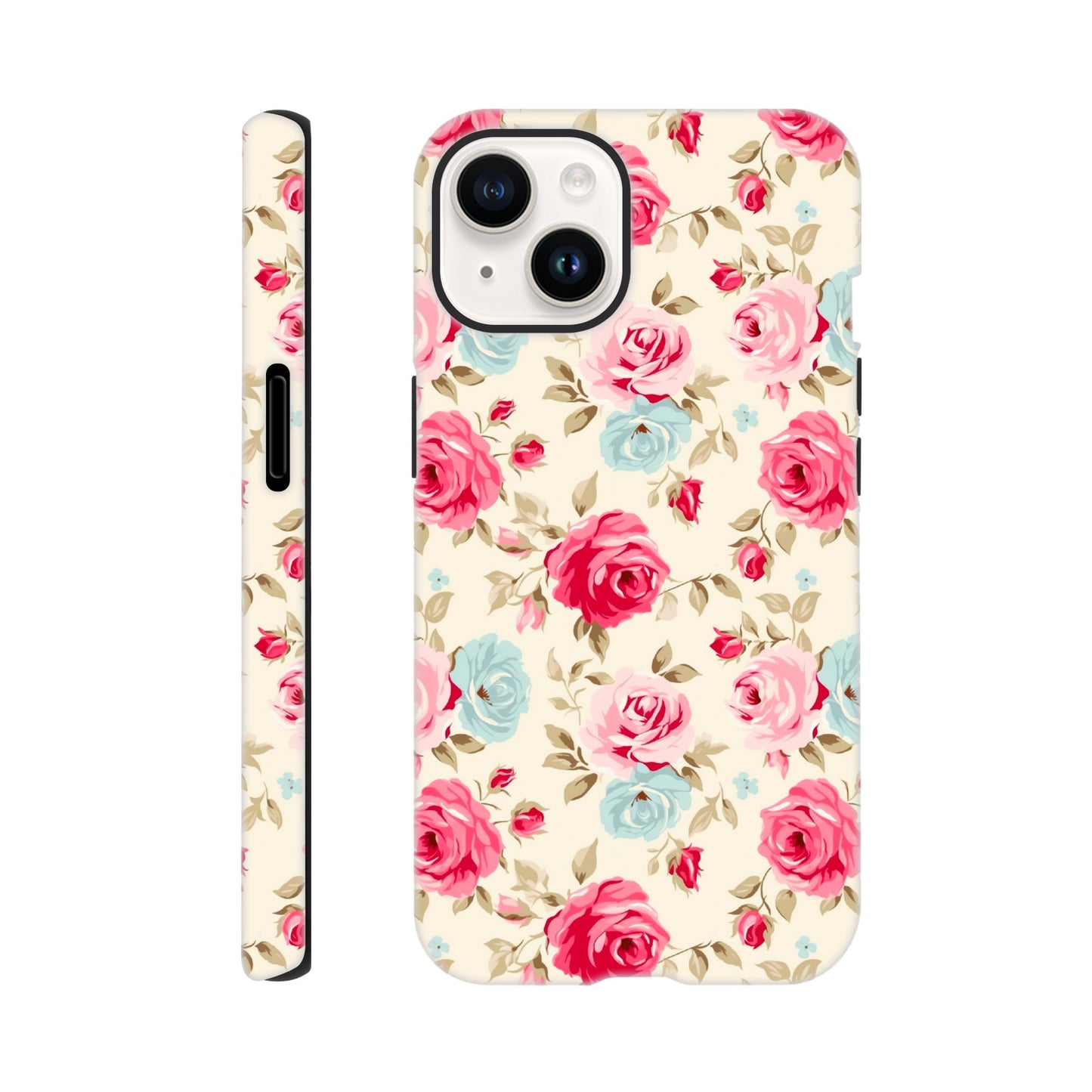 Cream And Pink Roses | Cream | Tough Phone Case - iPhone