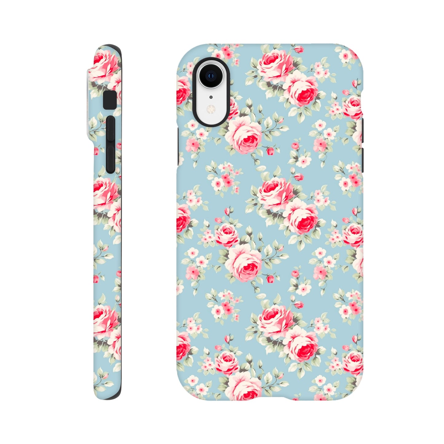 Shabby Chic Roses | Teal |Tough Phone Case - iPhone