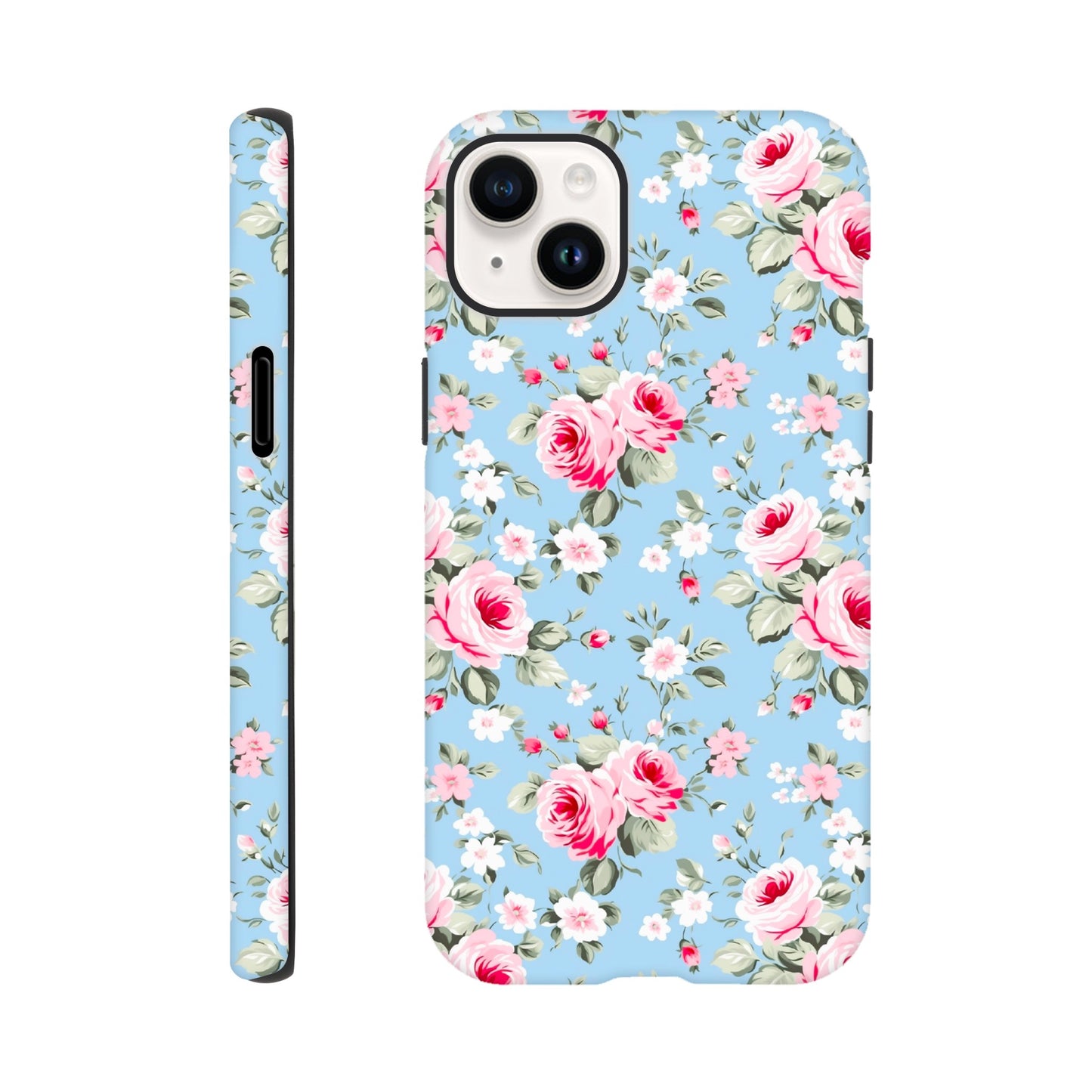 Wild Roses | Blue | Tough Phone Case - iPhone