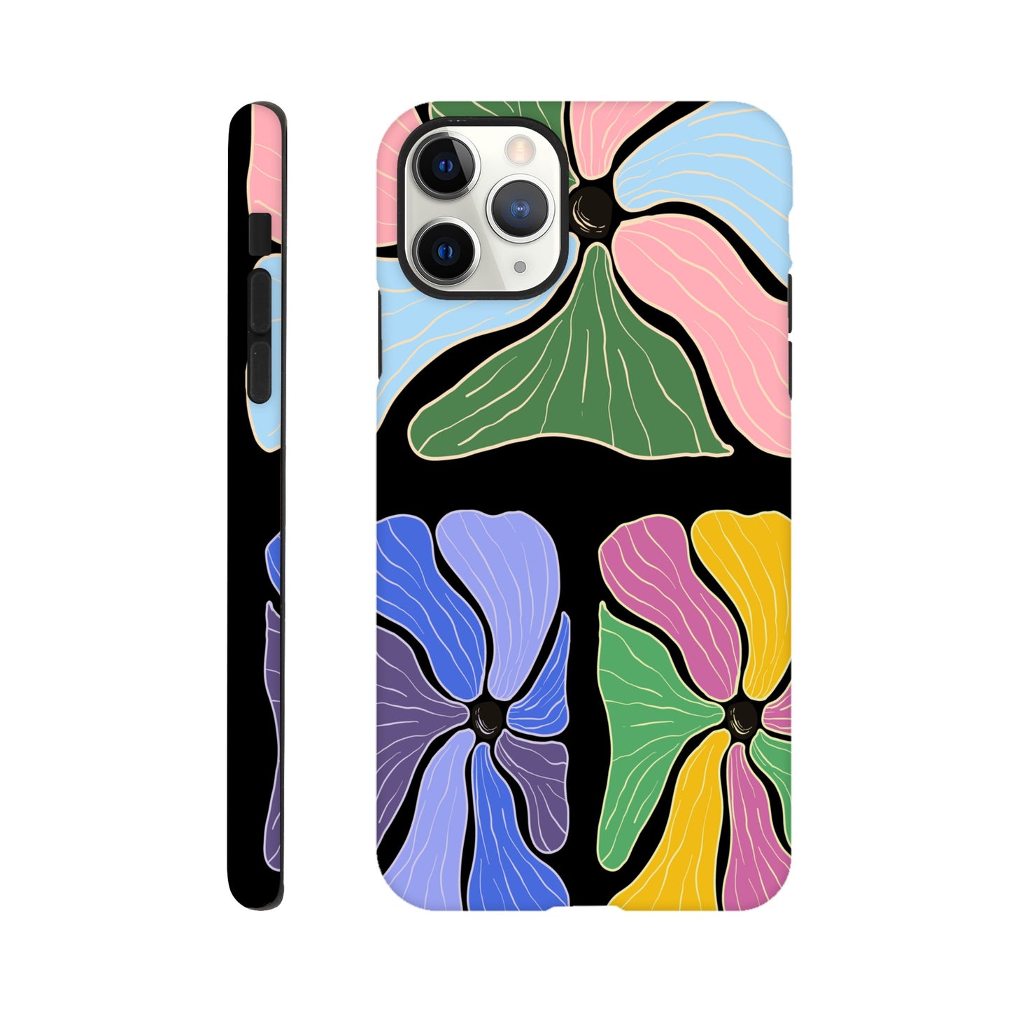 Abstract Flowers Tough iPhone Case - iPhone