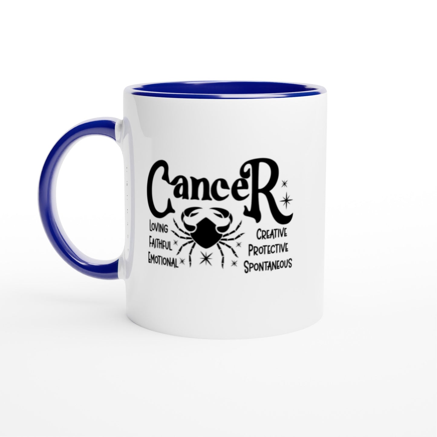 Cancer | Zodiac Sign | White  Ceramic Mug | Color Inside