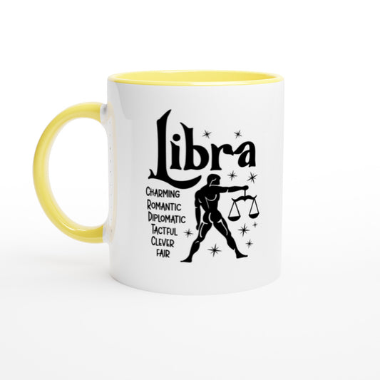 Libra | Zodiac Sign | White 11oz Ceramic Mug  Color Inside