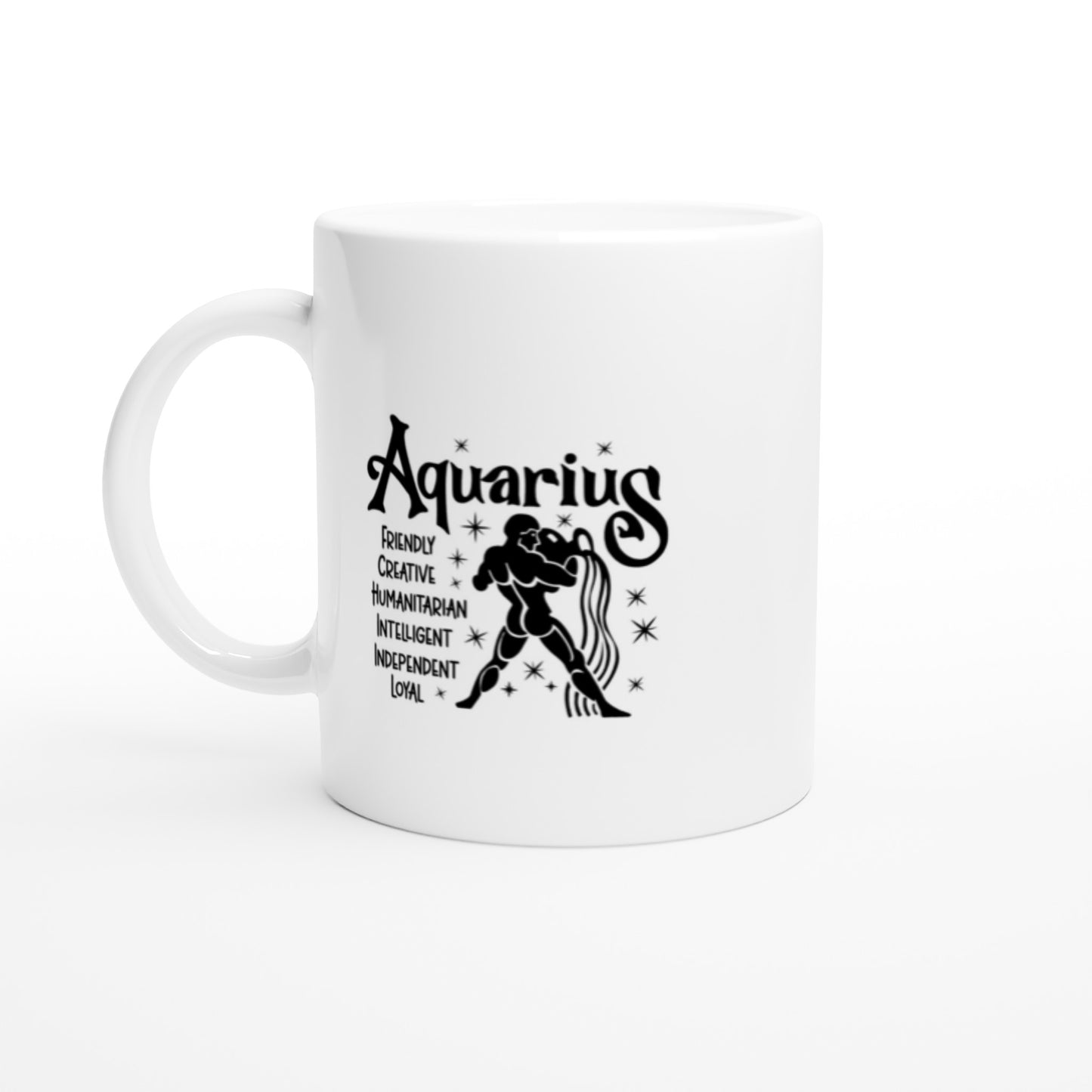 Aquarius | Zodiac Birthday Mug |  White Ceramic Mug