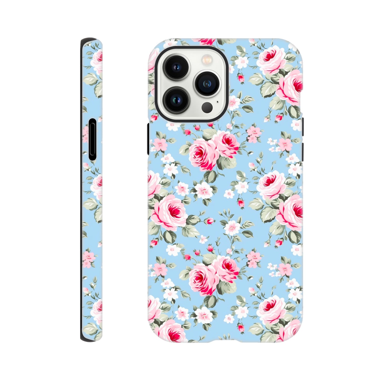 Wild Roses | Blue | Tough Phone Case - iPhone