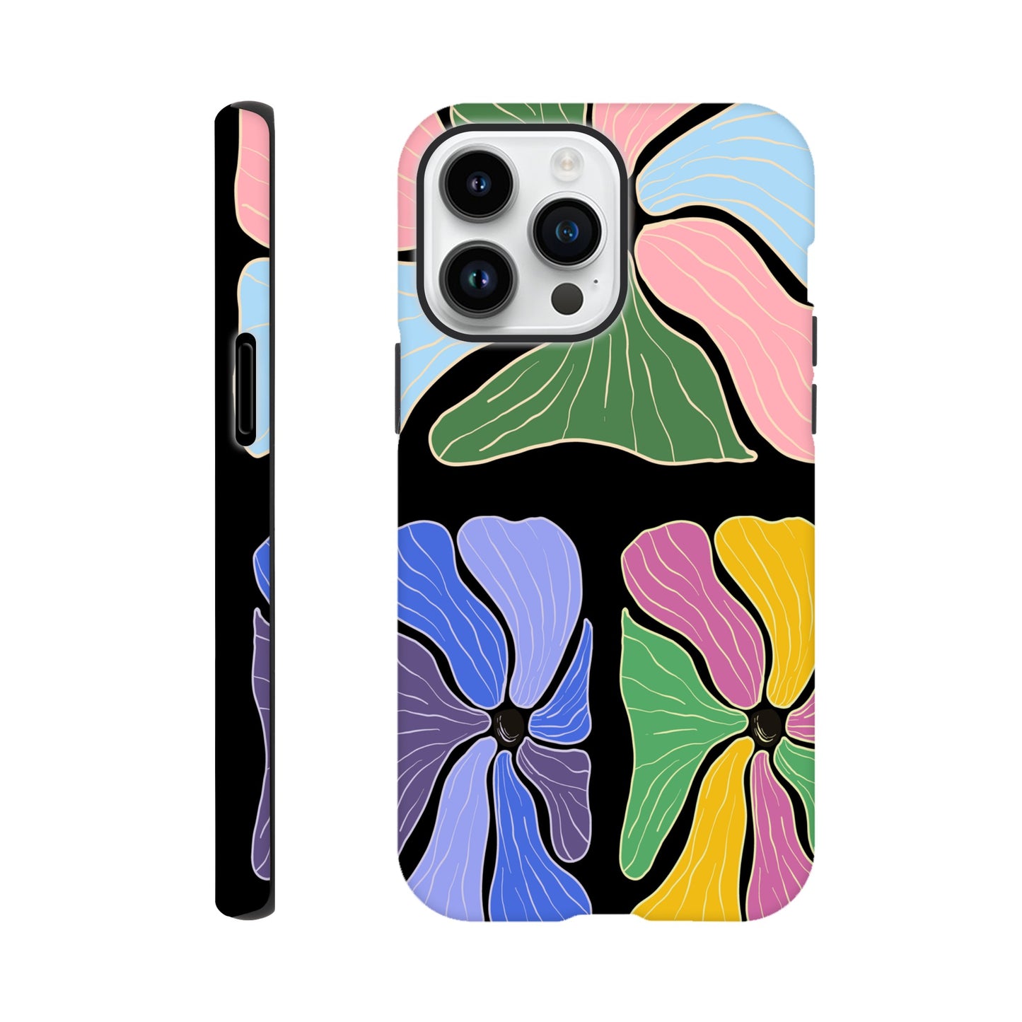 Abstract Flowers Tough iPhone Case - iPhone