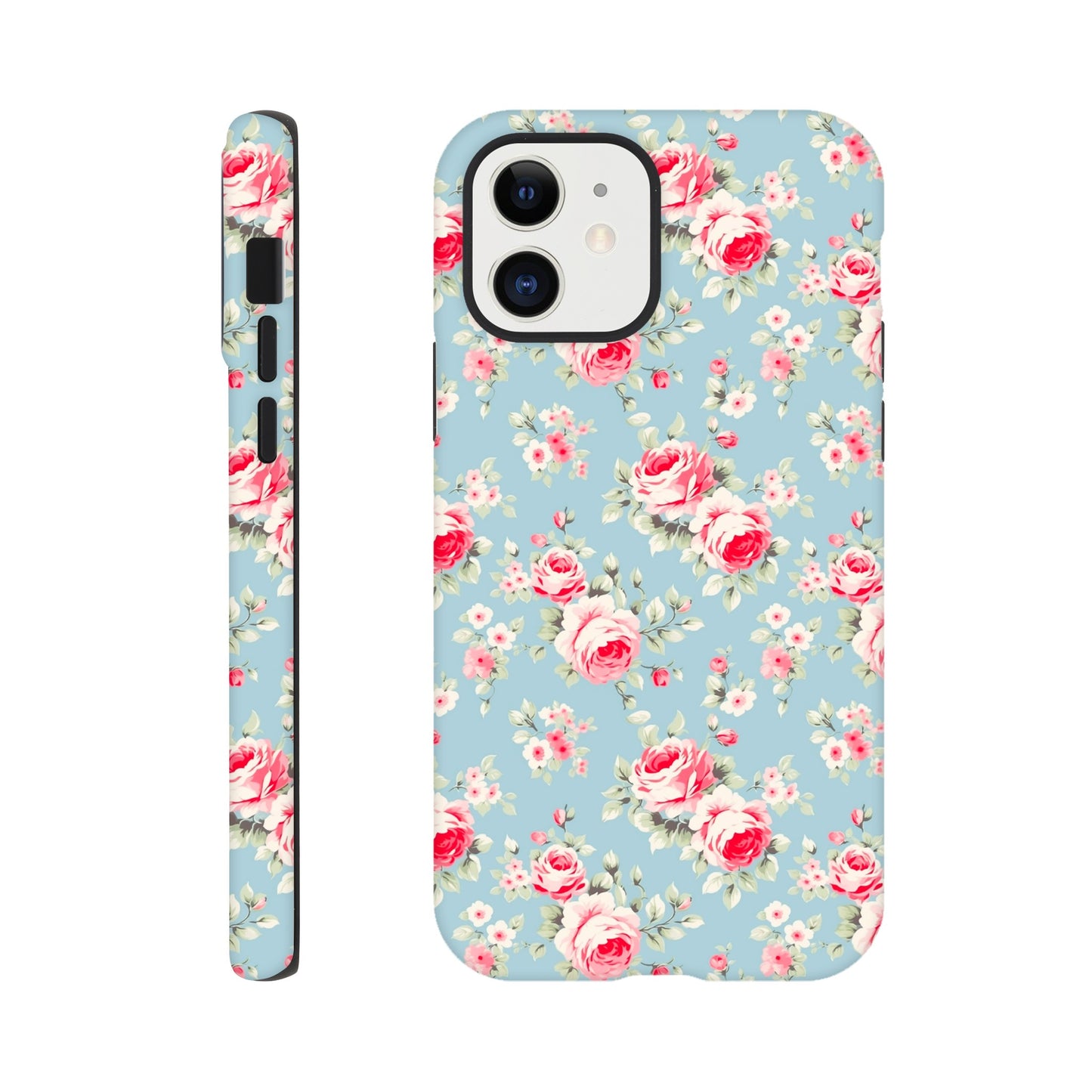 Shabby Chic Roses | Teal |Tough Phone Case - iPhone