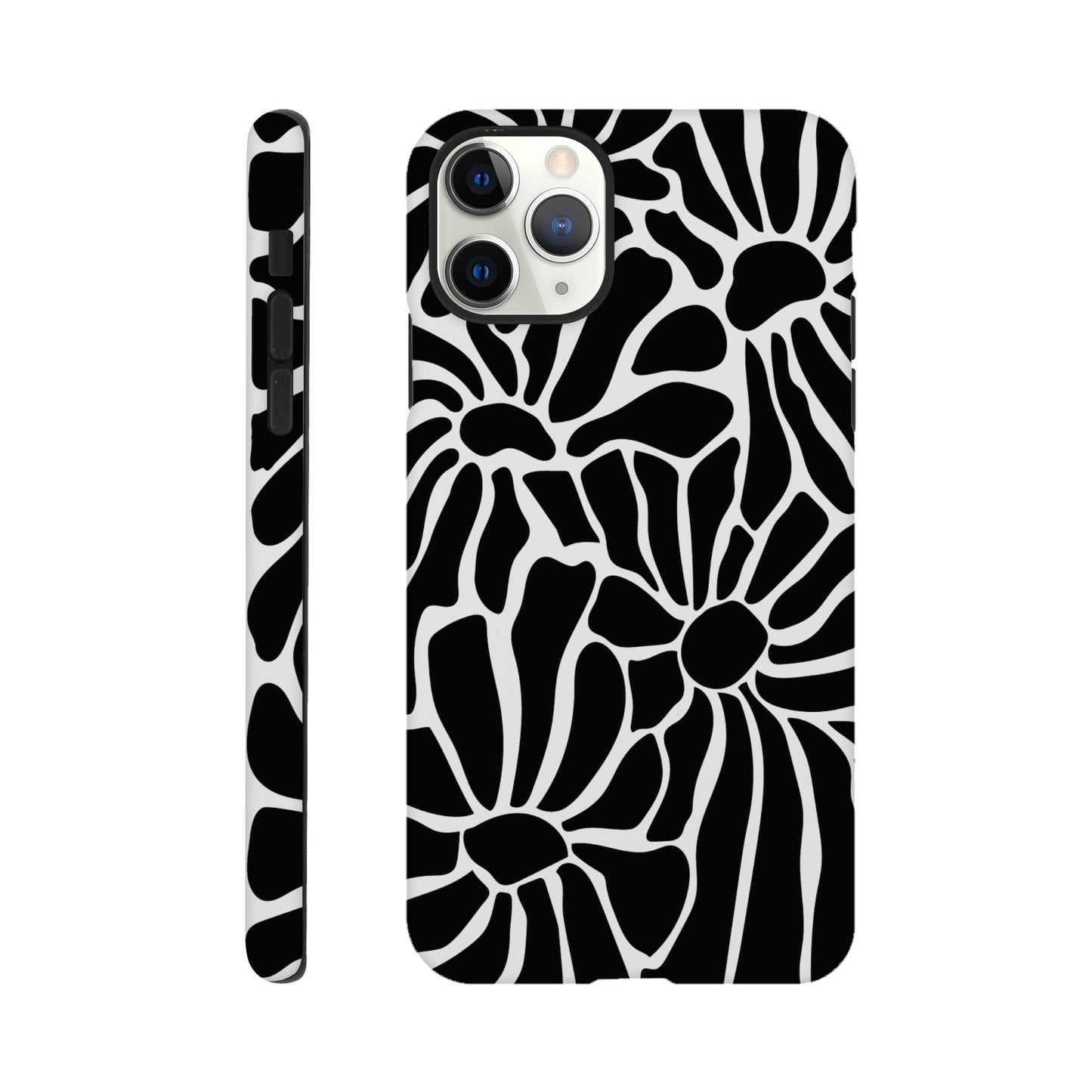 In Black And White | Abstract Floral | Tough Phone Case - iPhone