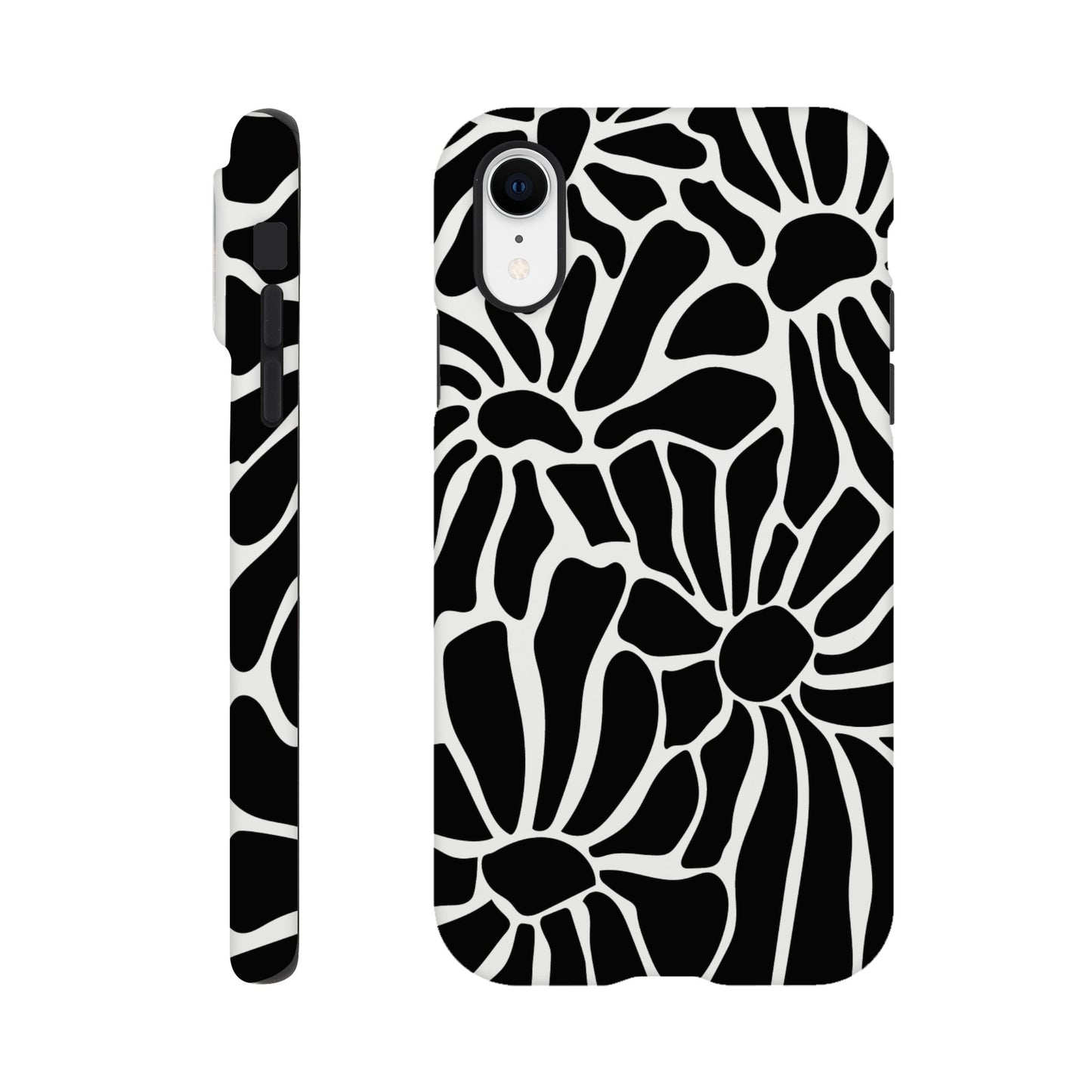 In Black And White | Abstract Floral | Tough Phone Case - iPhone