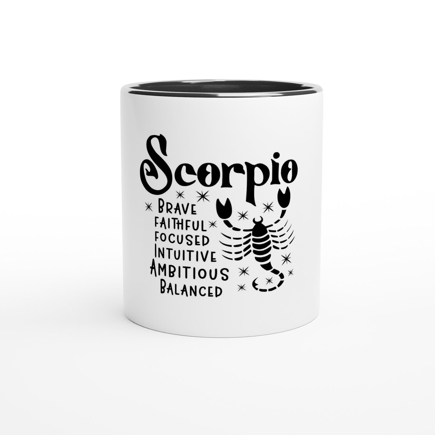 Scorpio | Zodiac Sign | White Ceramic 11oz Mug | Color Inside