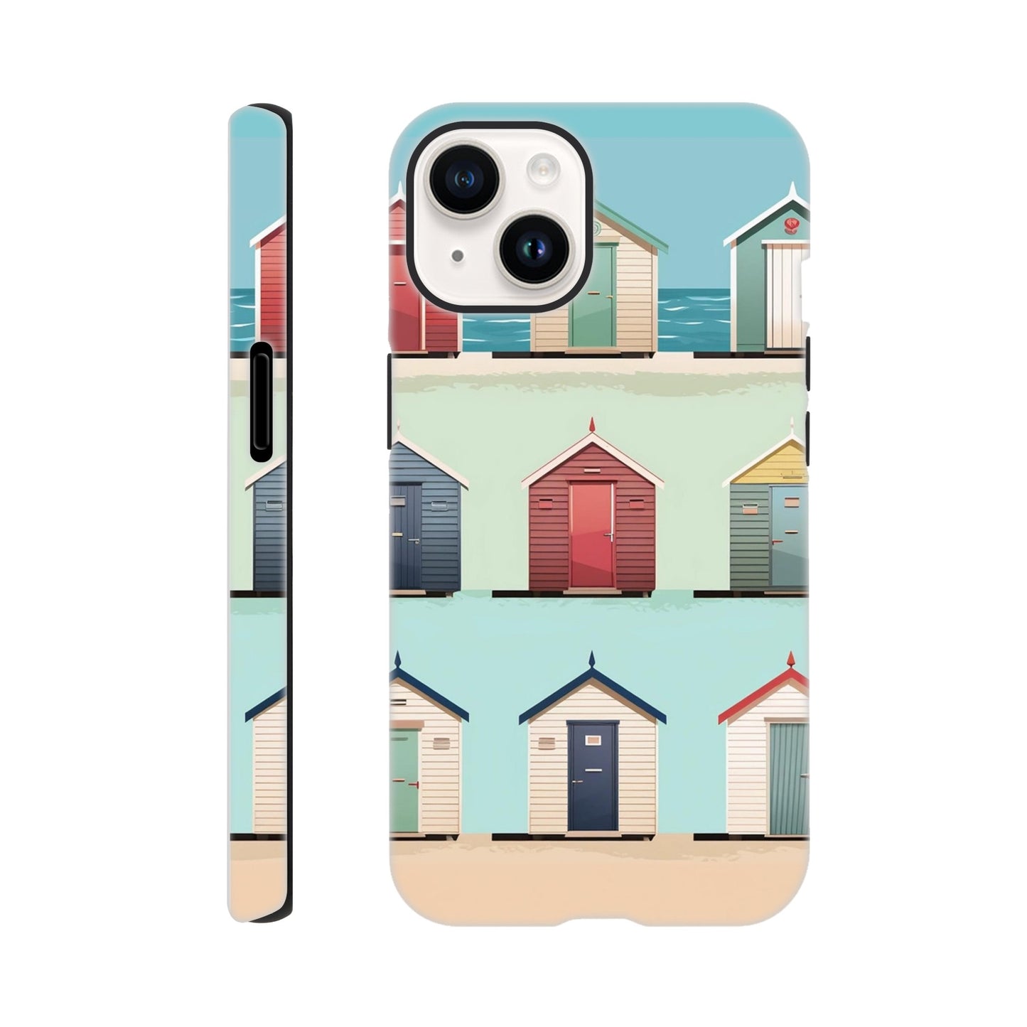 Bright Brighton Beach Huts | Tough Case iPhone